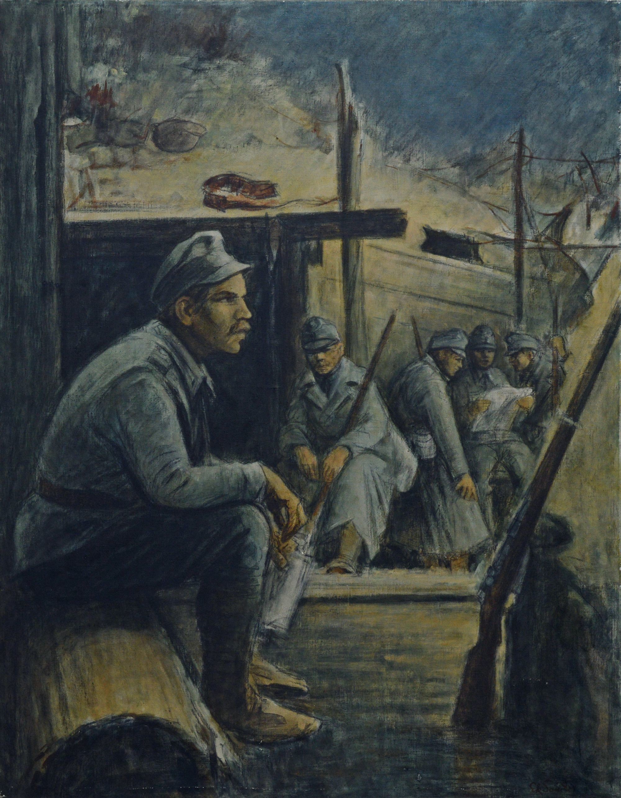 Bolsevik röplapok a lövészárokban (Rippl-Rónai Múzeum CC BY-NC-ND)