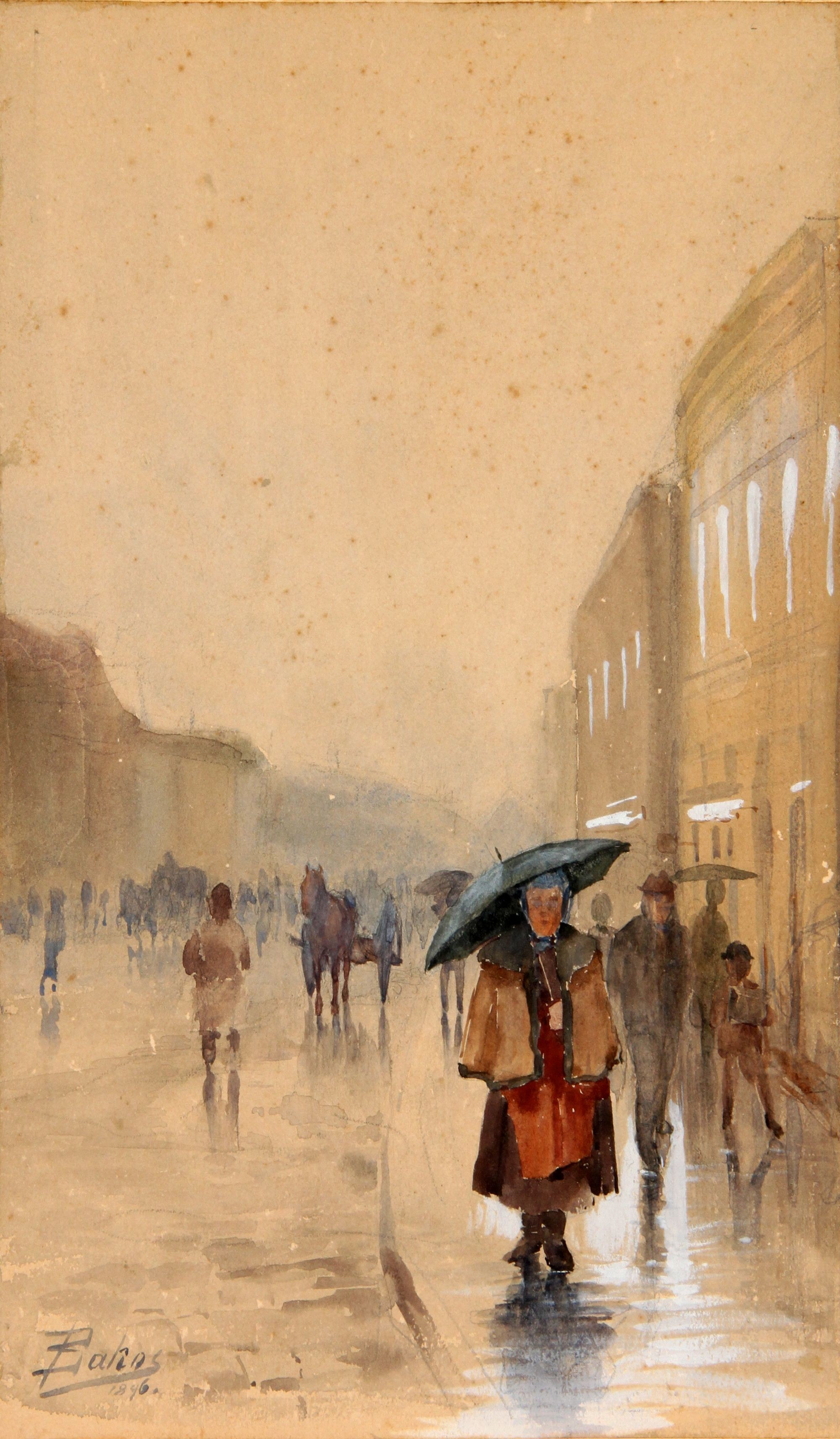 Esős utca (Rippl-Rónai Múzeum CC BY-NC-SA)