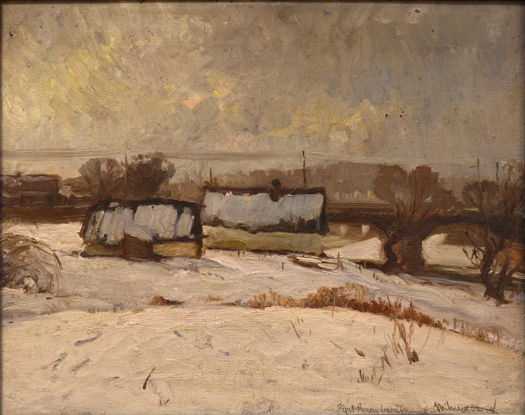 Falu télen (Rippl-Rónai Múzeum CC BY-NC-ND)