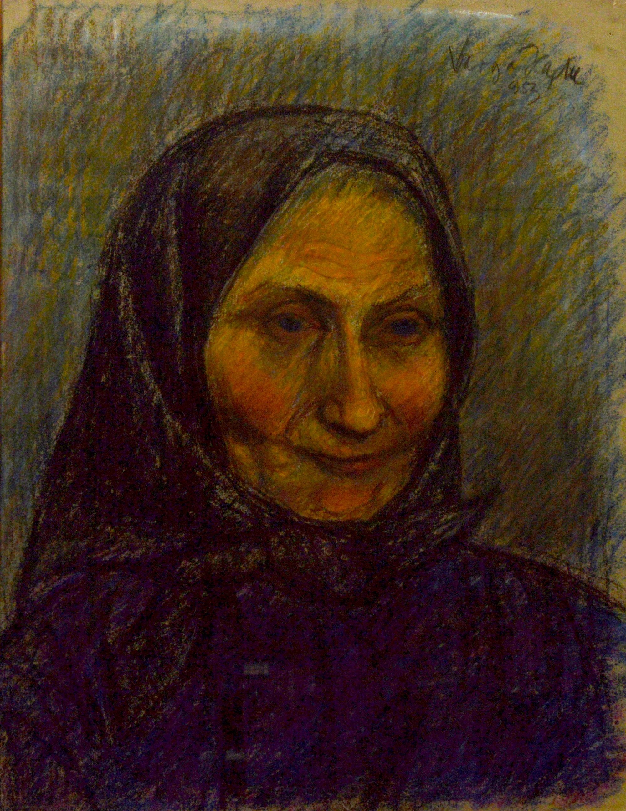 Fejkendős asszony- a művész édesanyja (Rippl-Rónai Múzeum CC BY-NC-SA)