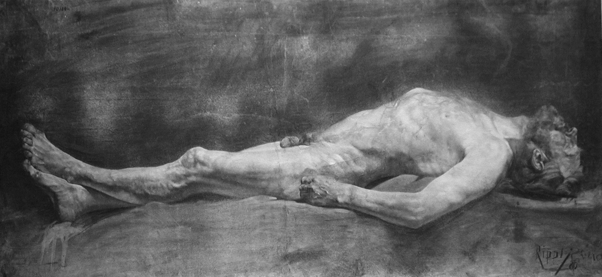 Fekvő akt (Pieta vázlat) (Rippl-Rónai Múzeum CC BY-NC-SA)