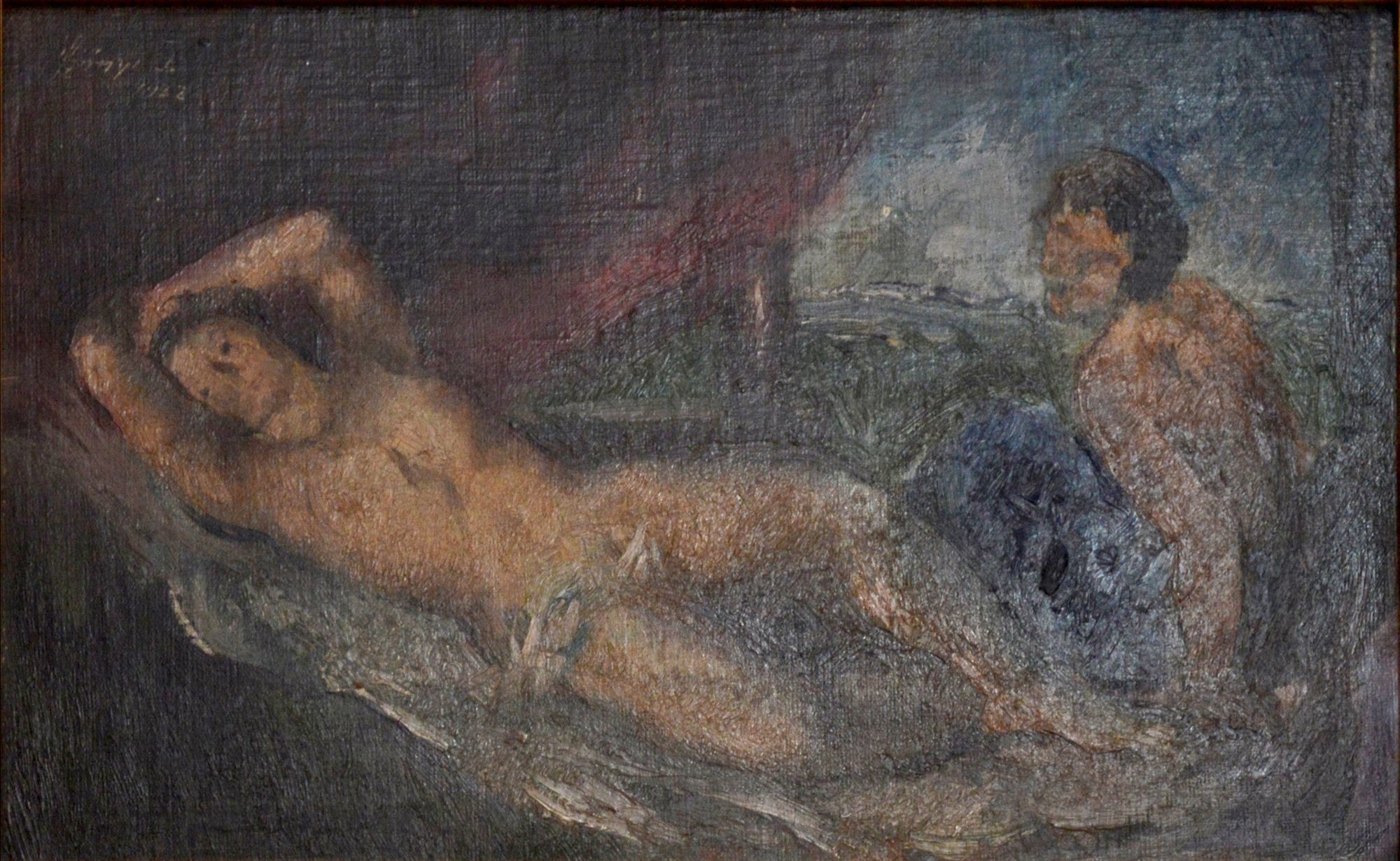 Fekvő női akt, férfi alakkal (Rippl-Rónai Múzeum CC BY-NC-ND)