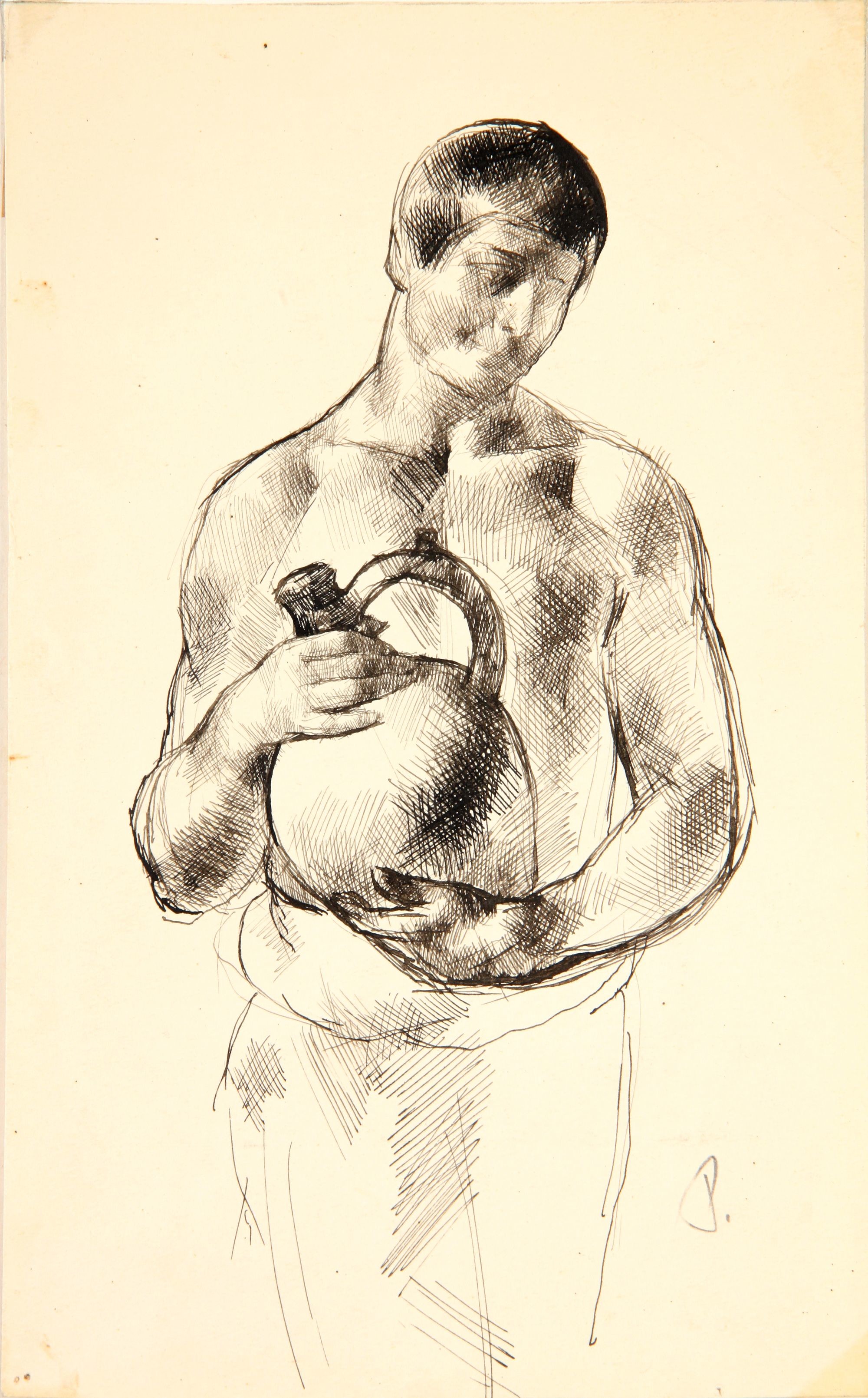 Férfi alak (Arató munkás) (Rippl-Rónai Múzeum CC BY-NC-SA)