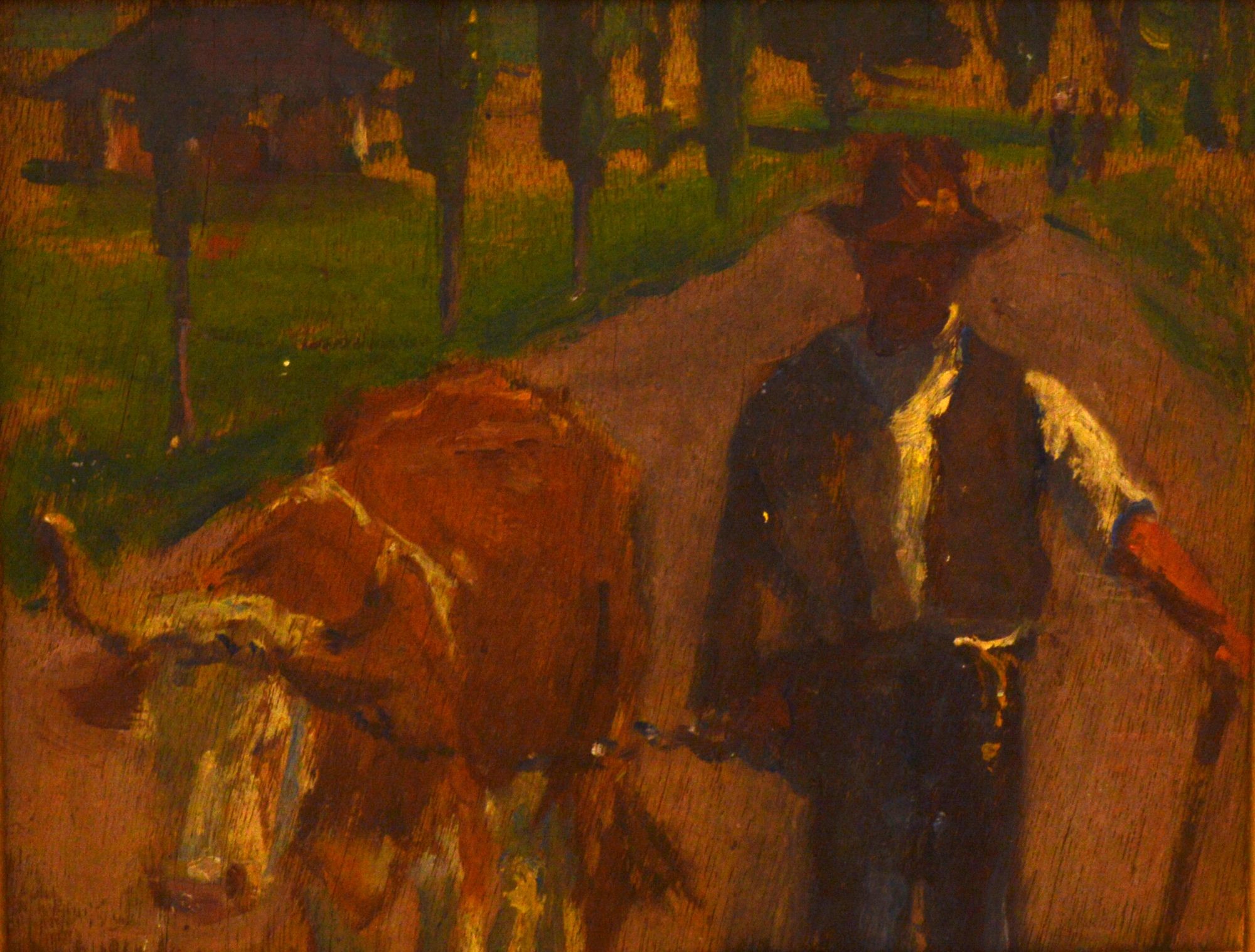 Gazda tehénnel (Vezetik a tehenet a vásárra) (Rippl-Rónai Múzeum CC BY-NC-SA)