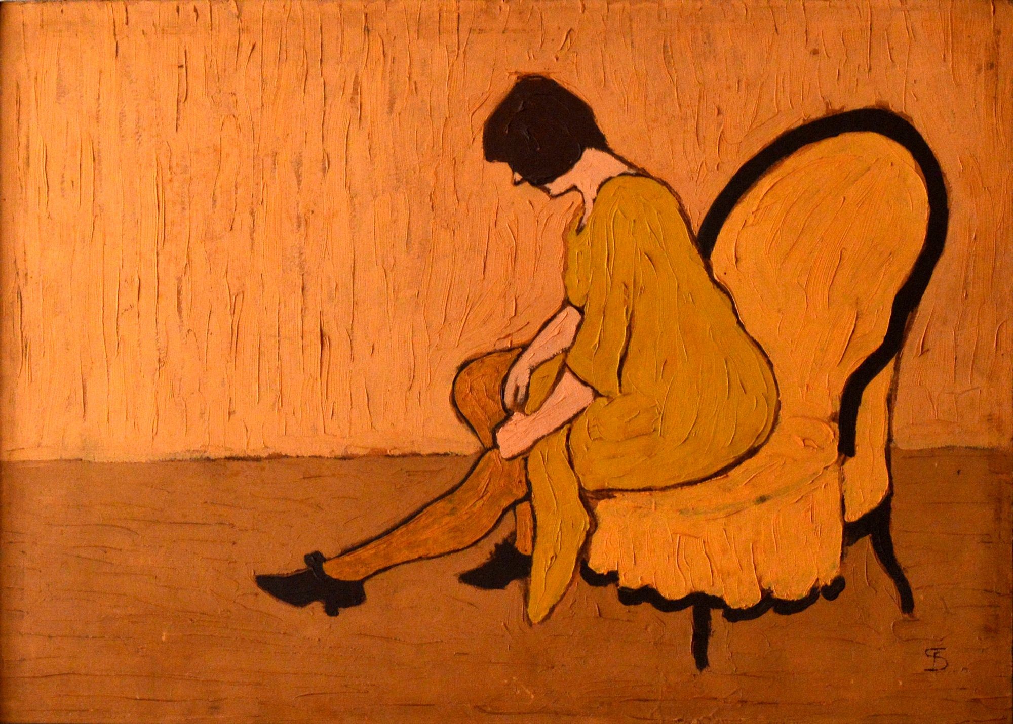 Harisnyát húzó nő (Rippl-Rónai Múzeum CC BY-NC-ND)
