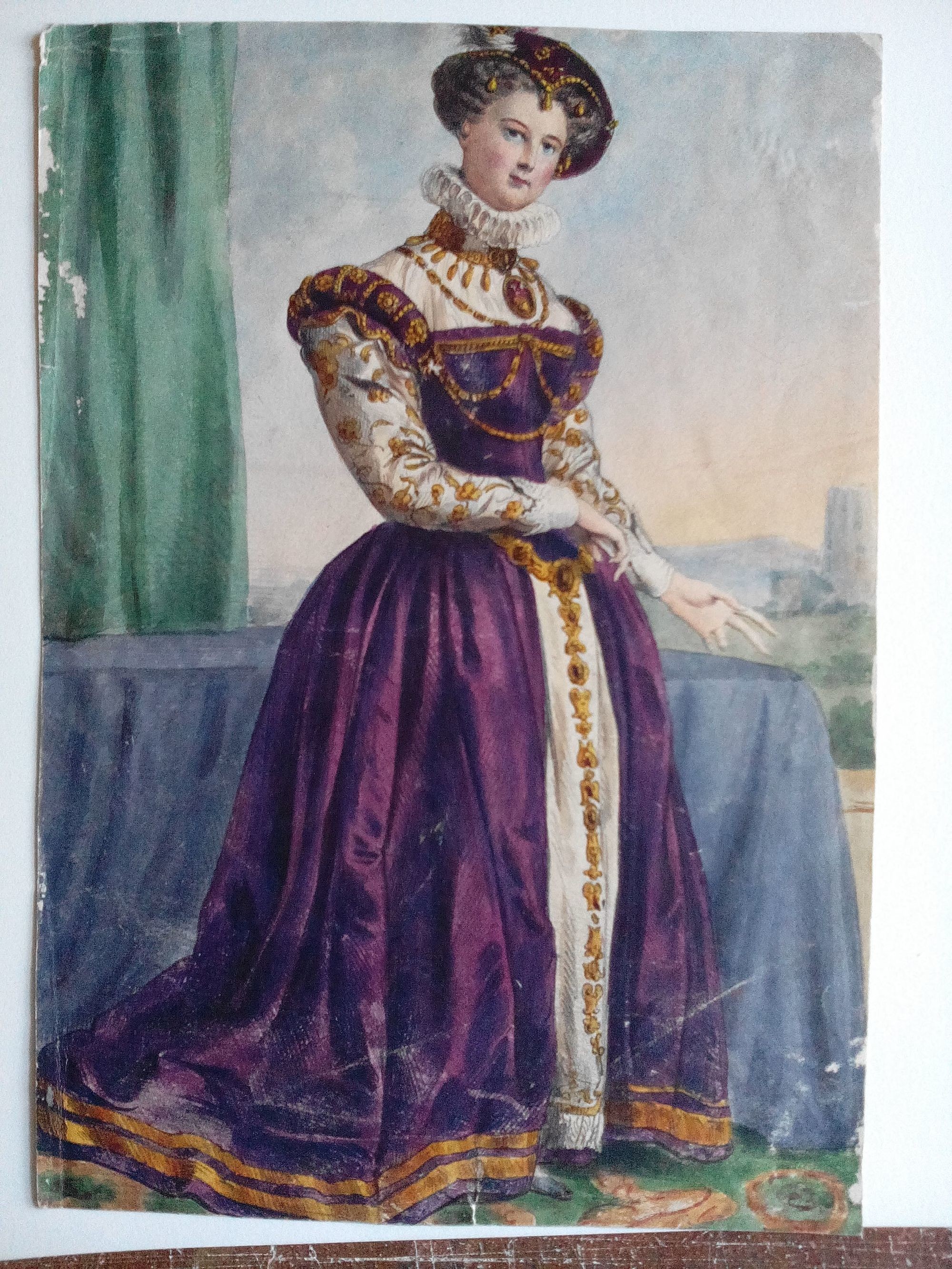Itáliai nemes hölgy egész alakos portréja (Rippl-Rónai Múzeum CC BY-NC-SA)