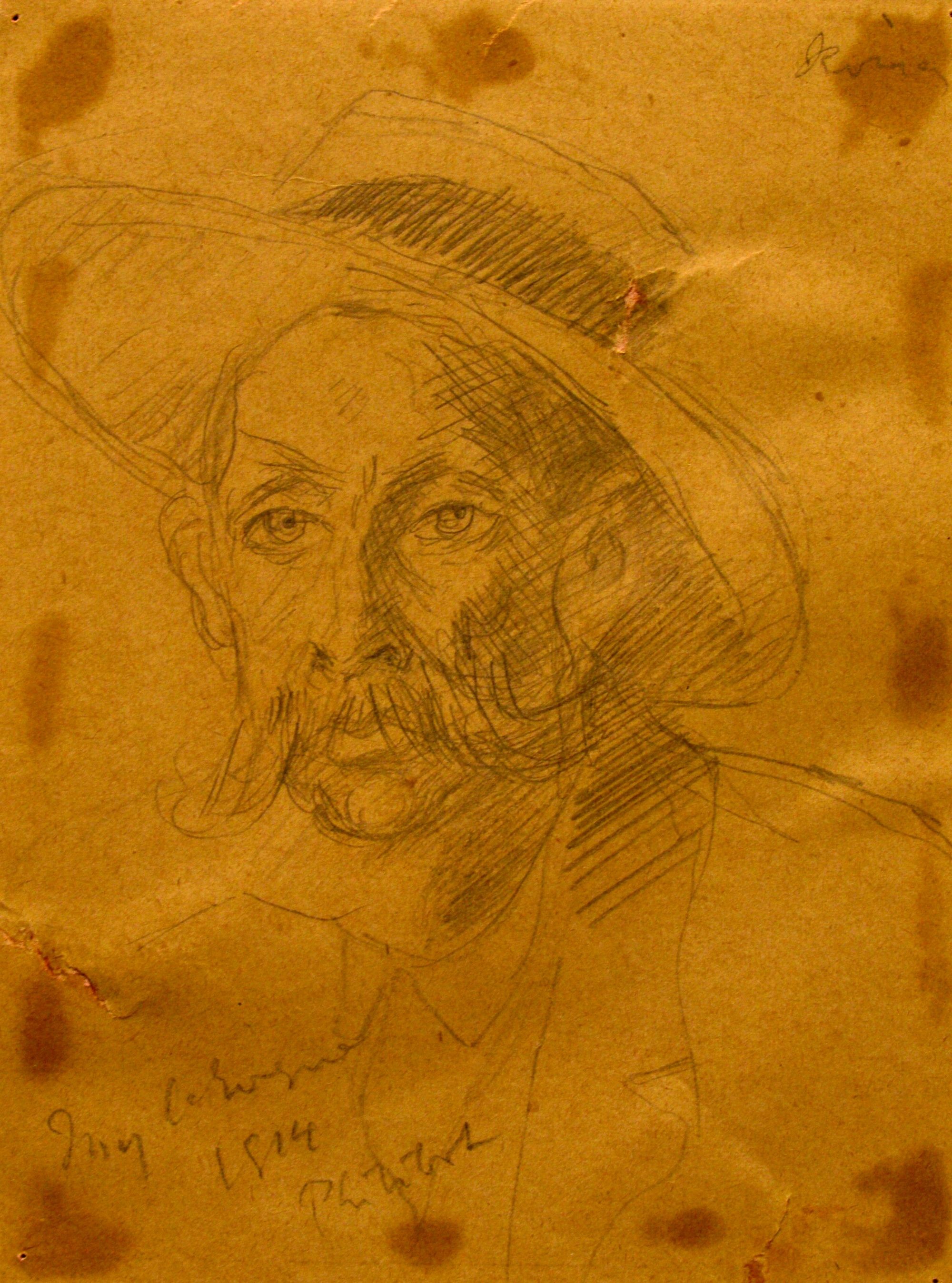Kalapos férfi-portré (Rippl-Rónai Múzeum CC BY-NC-SA)