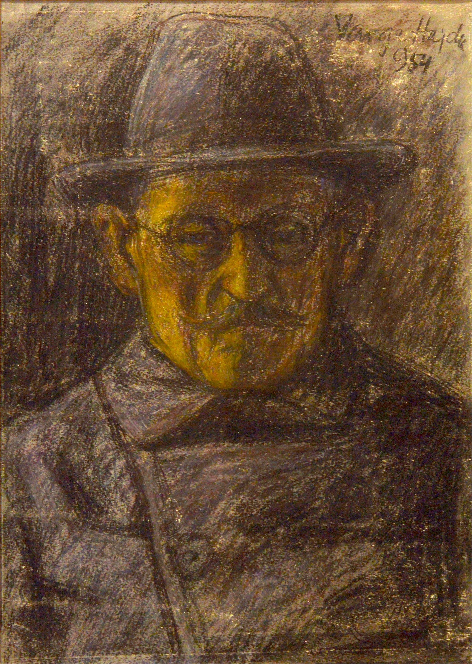 Kalapos, szemüveges férfi (Rippl-Rónai Múzeum CC BY-NC-SA)