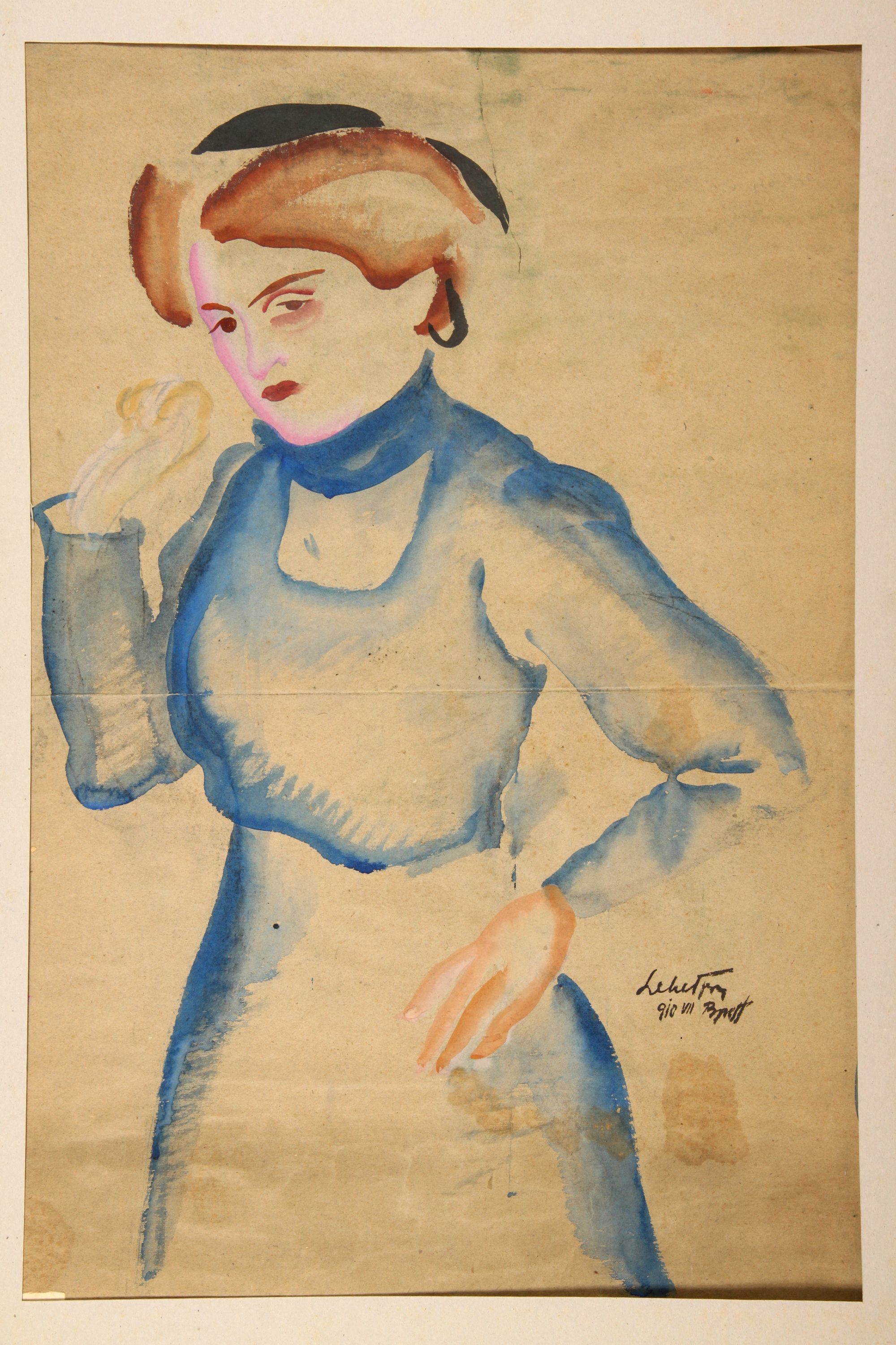 Kékruhás nő (Rippl-Rónai Múzeum CC BY-NC-SA)