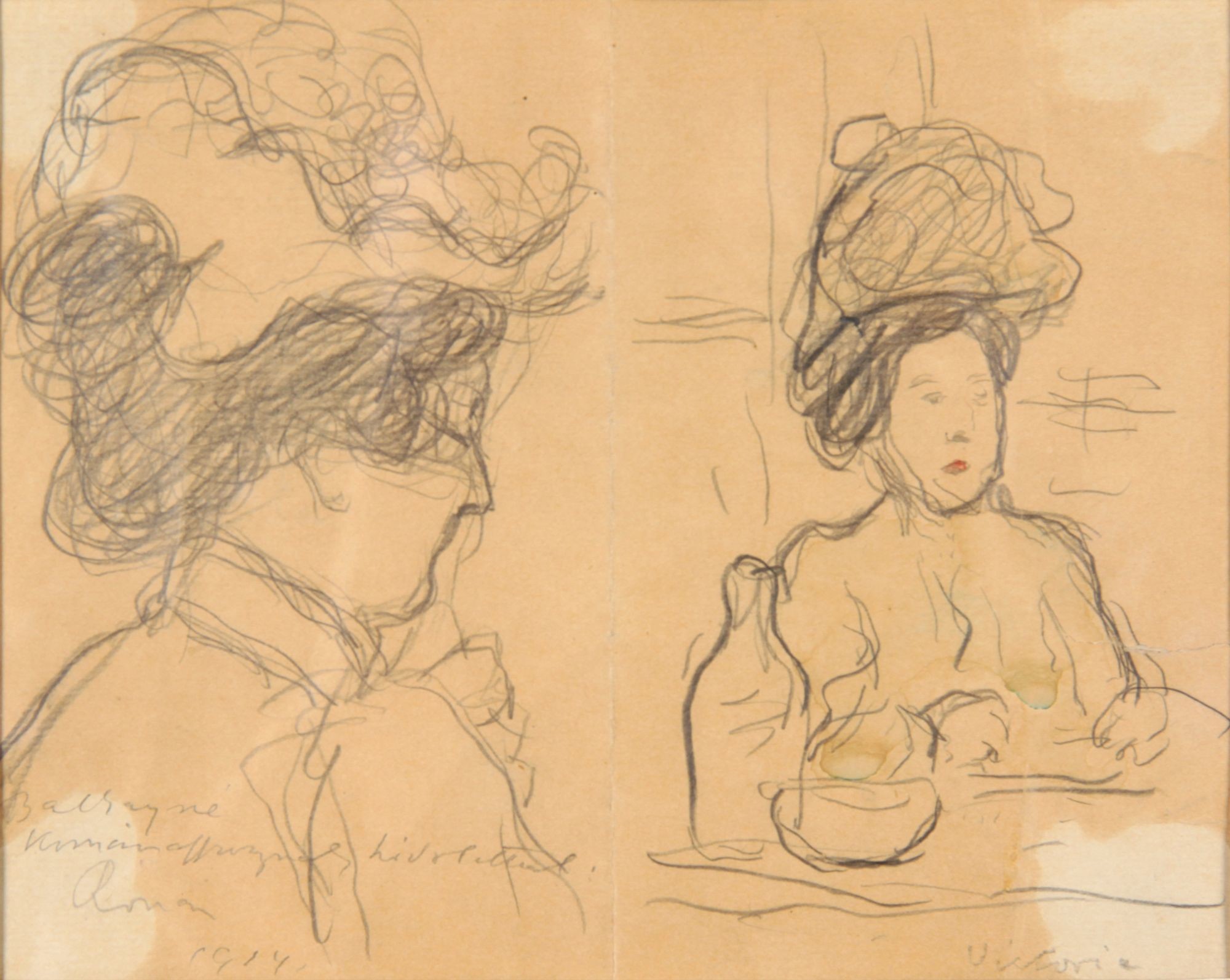 Két kalapos női protré (Rippl-Rónai Múzeum CC BY-NC-SA)