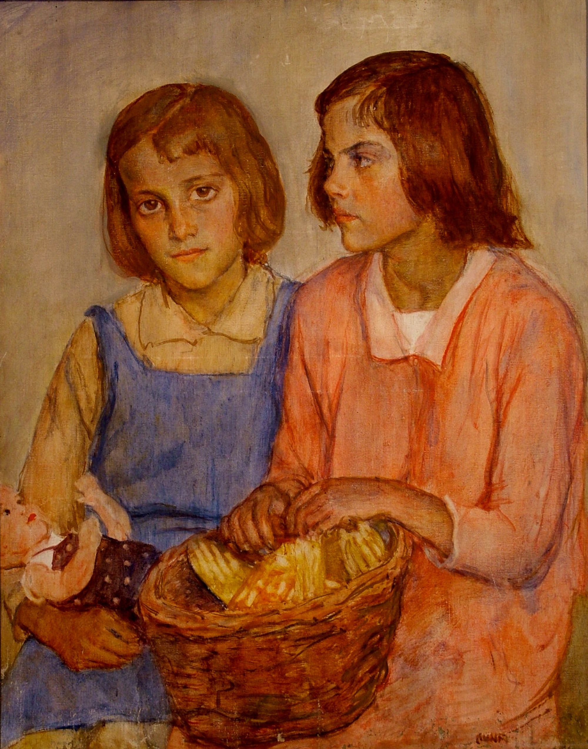 Két kislány kosárral (Rippl-Rónai Múzeum CC BY-NC-SA)