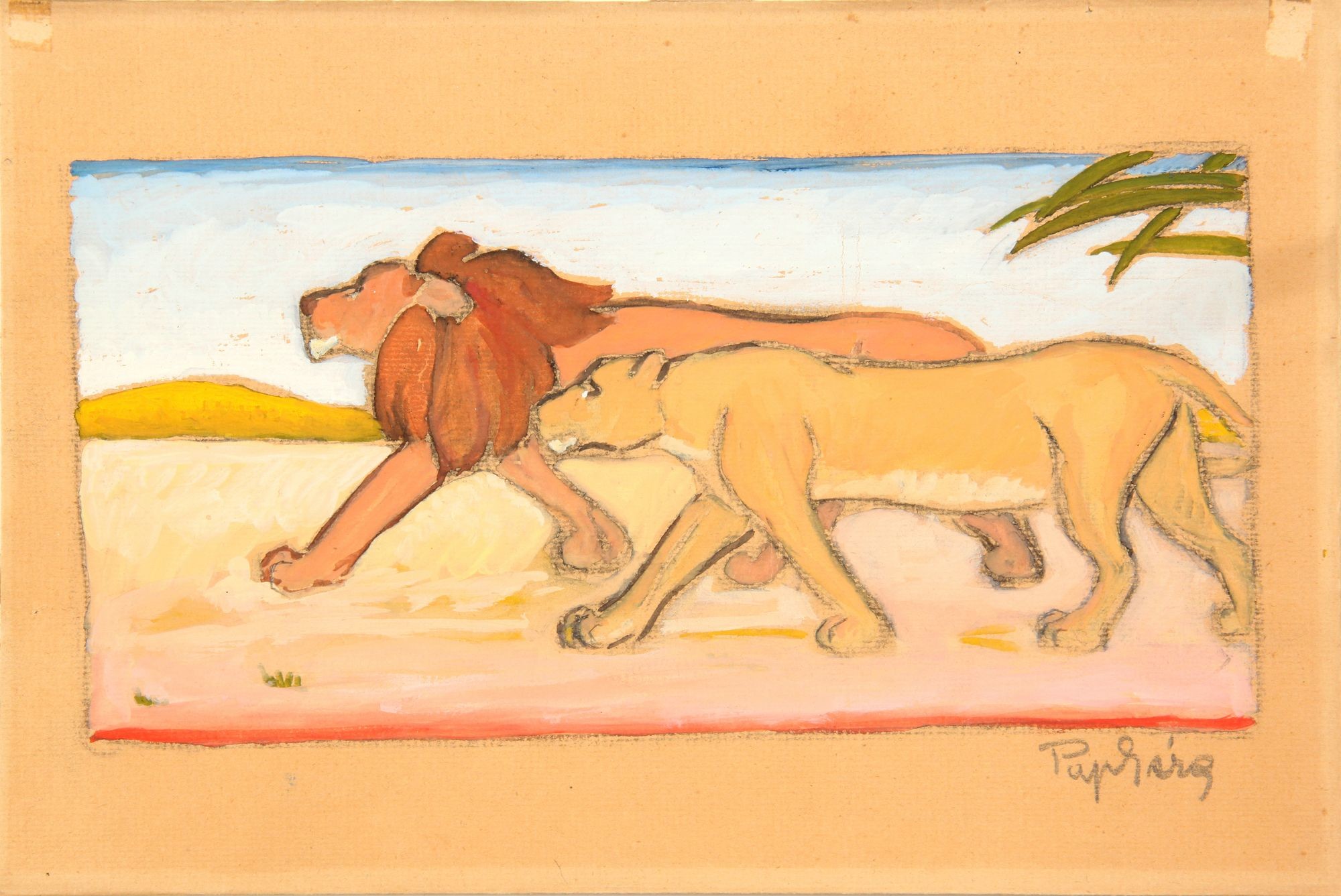 Két oroszlán (Rippl-Rónai Múzeum CC BY-NC-SA)