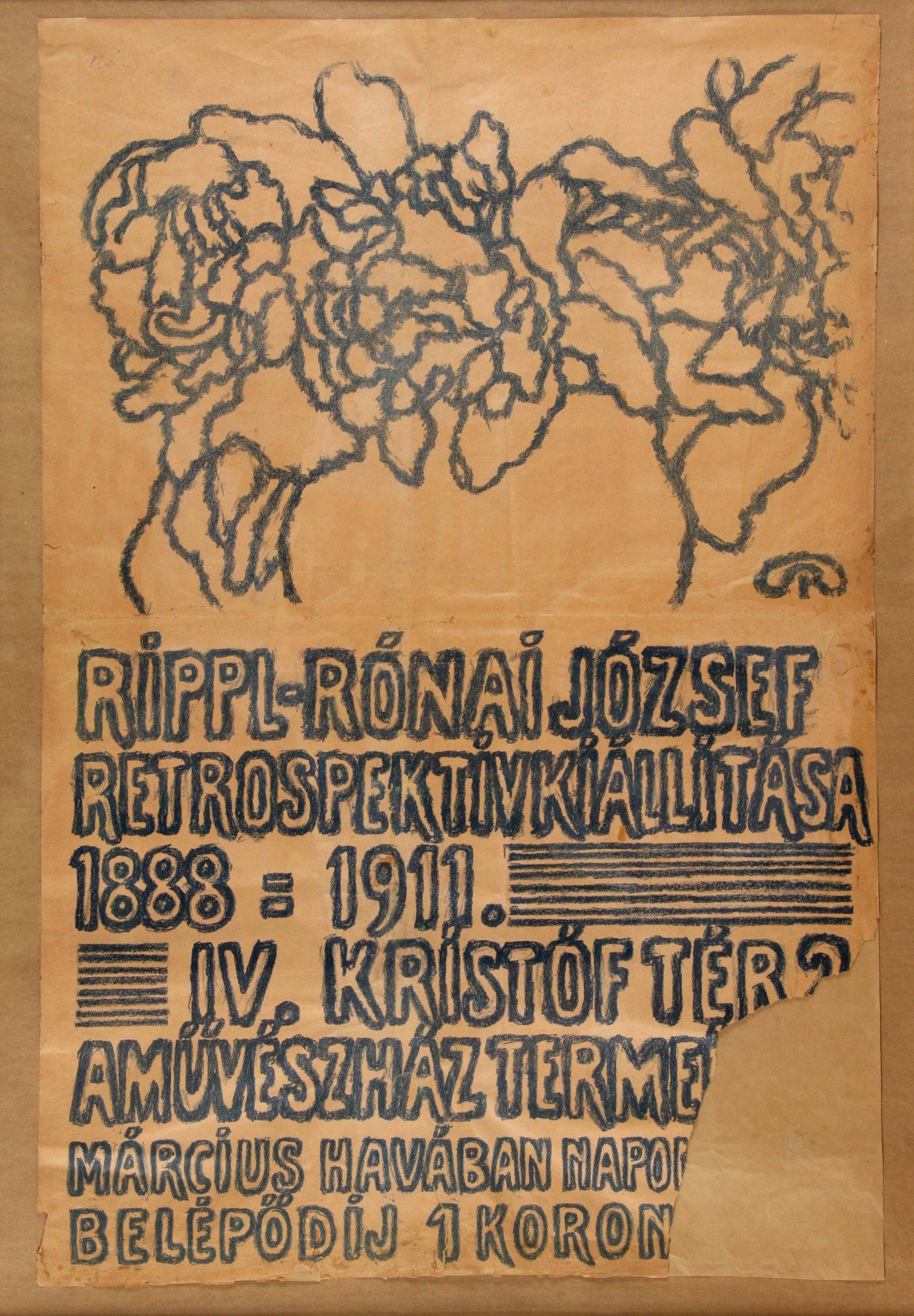 Kiállítási plakátrajz (Rippl-Rónai Múzeum CC BY-NC-SA)