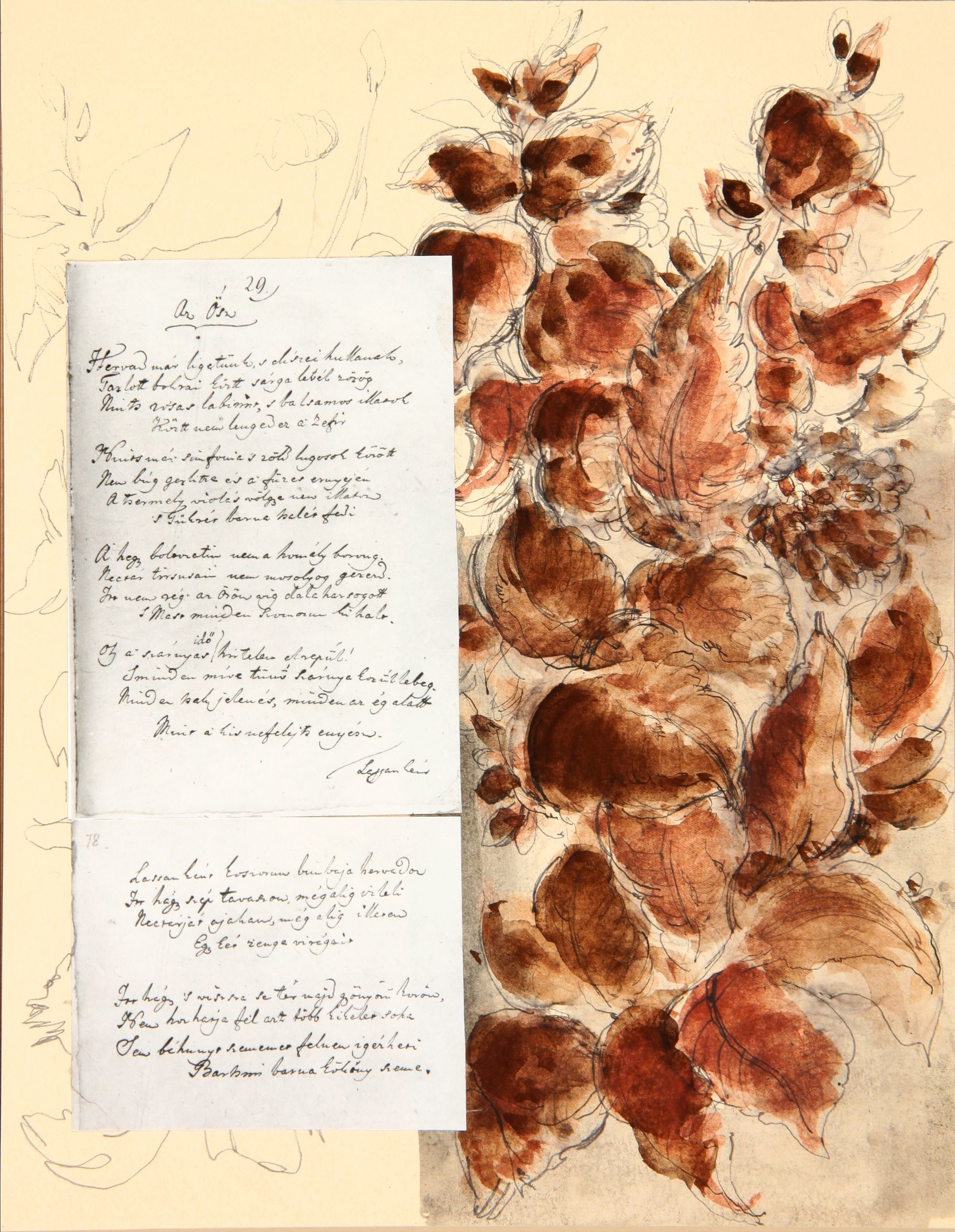 Kísérőrajz költeményhez (Rippl-Rónai Múzeum CC BY-NC-SA)
