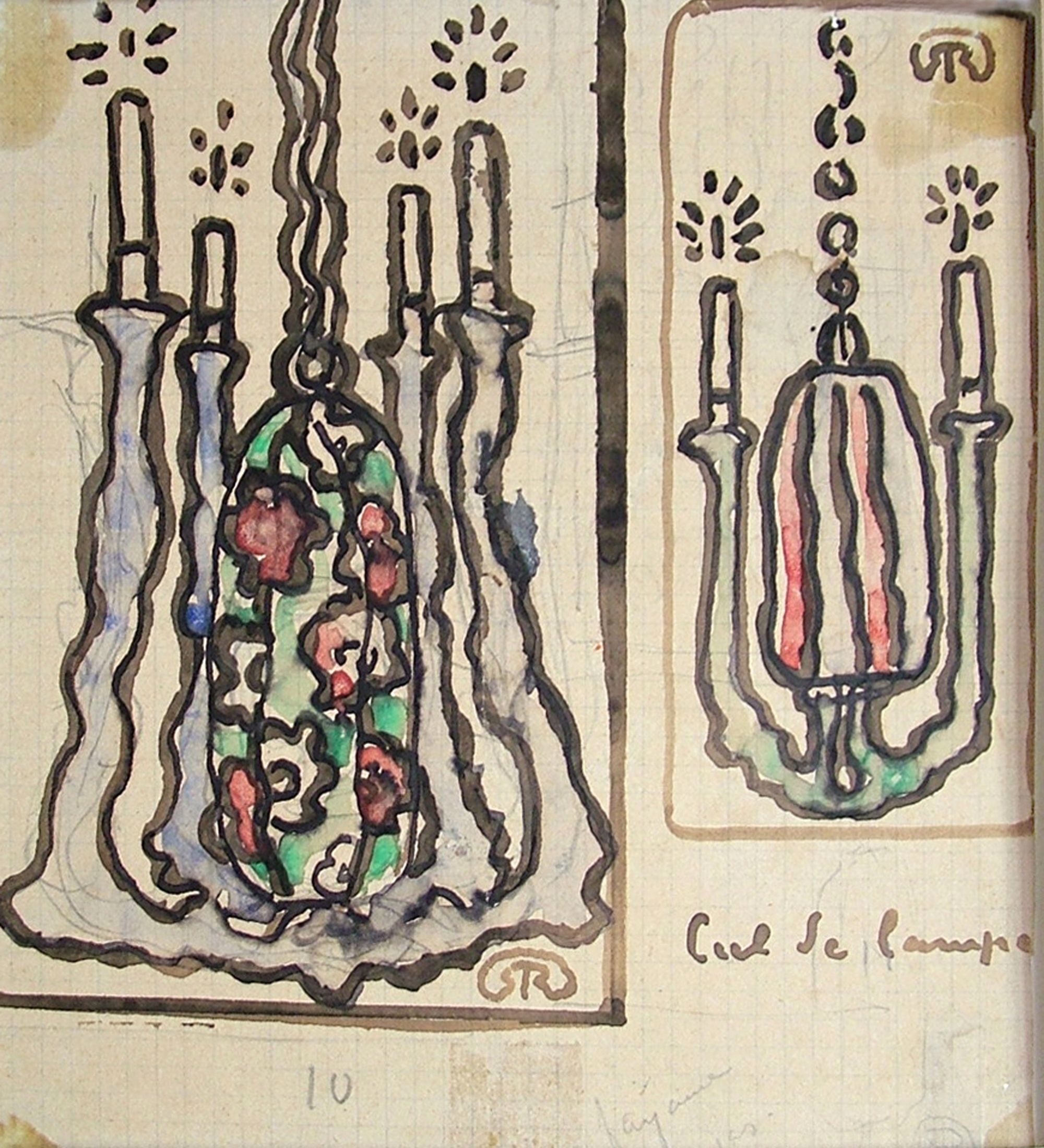 Lámpaterv (Rippl-Rónai Múzeum CC BY-NC-ND)