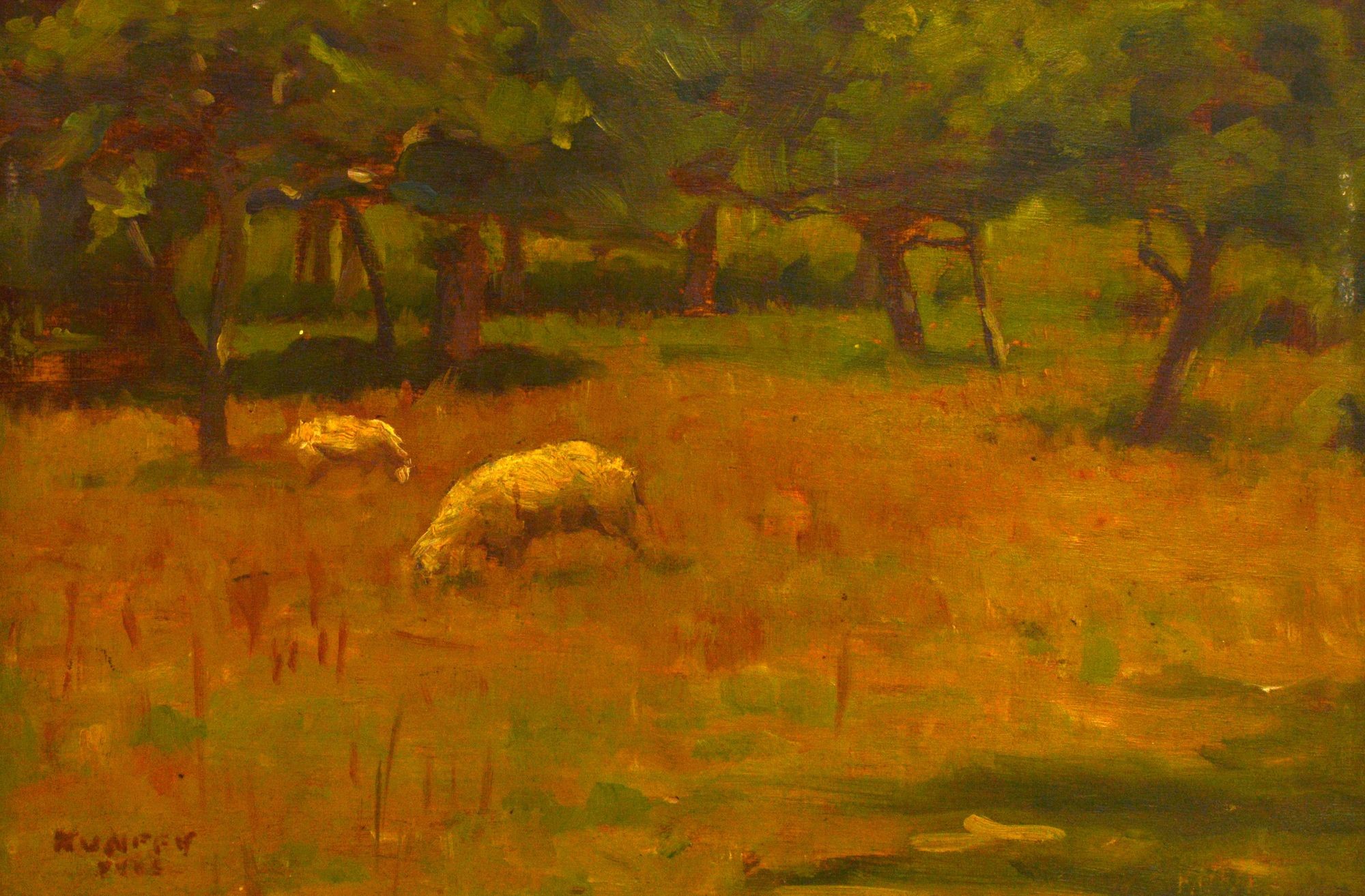 Legelő bárányok (Rippl-Rónai Múzeum CC BY-NC-SA)