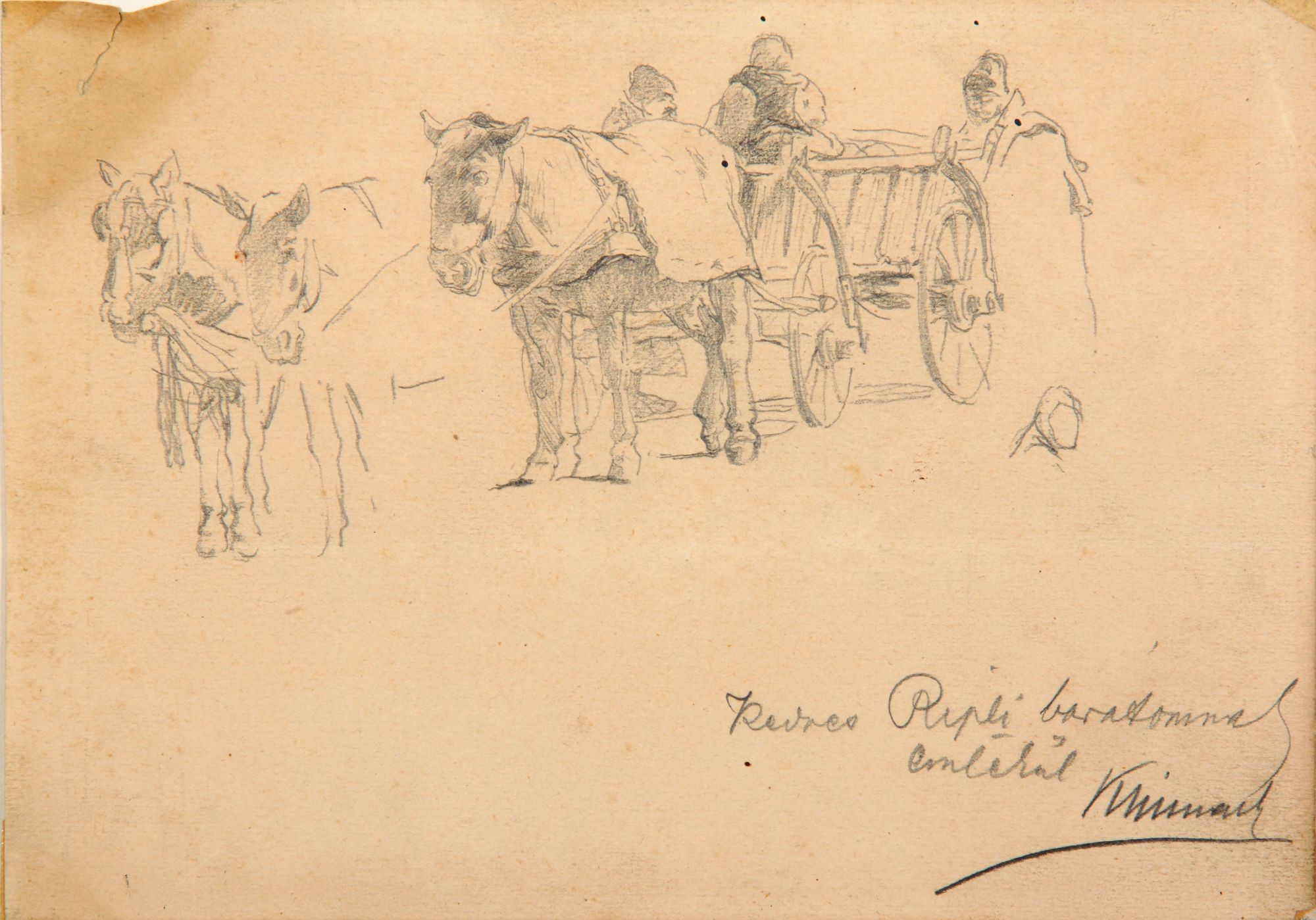 Ló kocsival (Rippl-Rónai Múzeum CC BY-NC-SA)