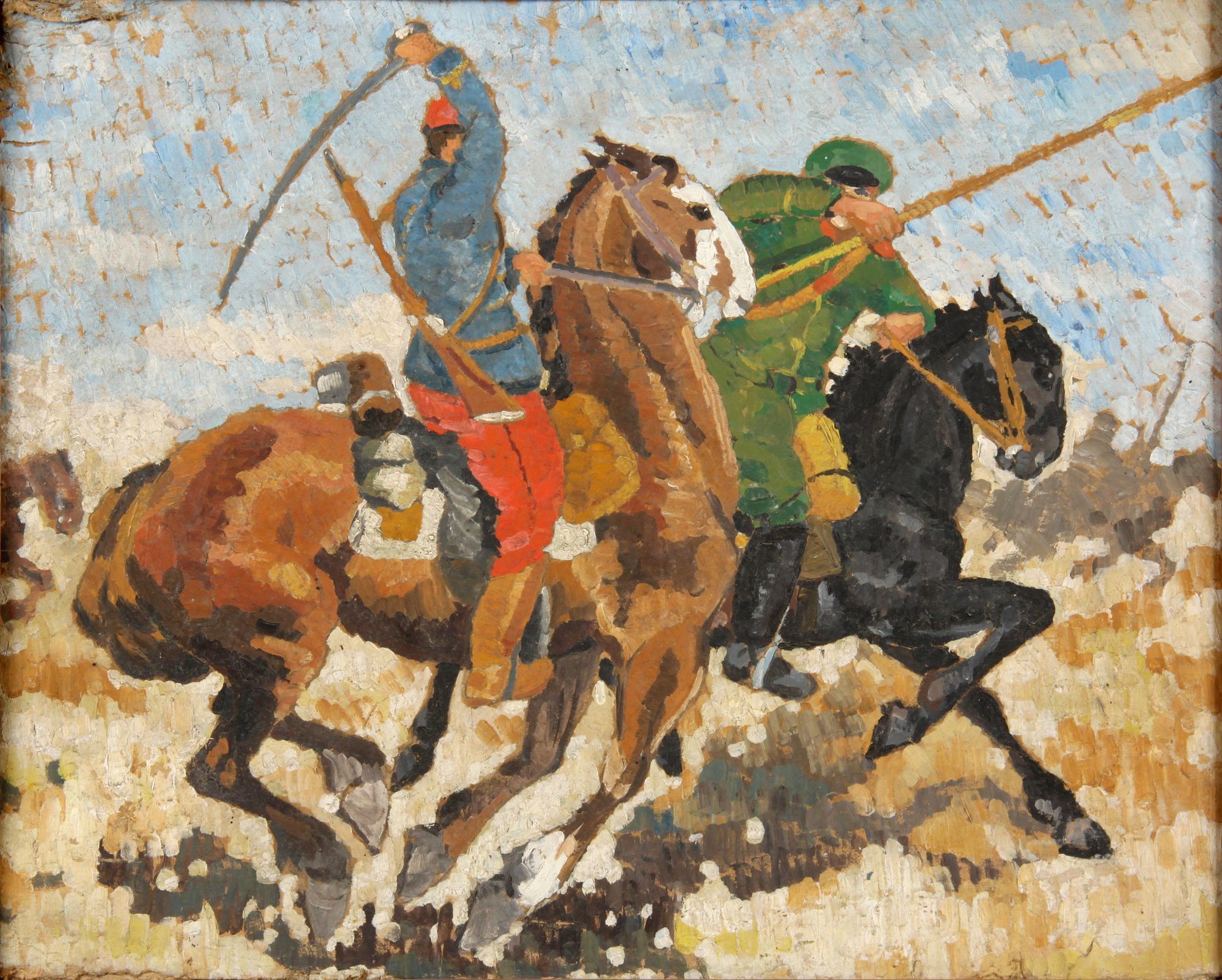 Magyar huszár és orosz lovas összecsapása (Rippl-Rónai Múzeum CC BY-NC-SA)