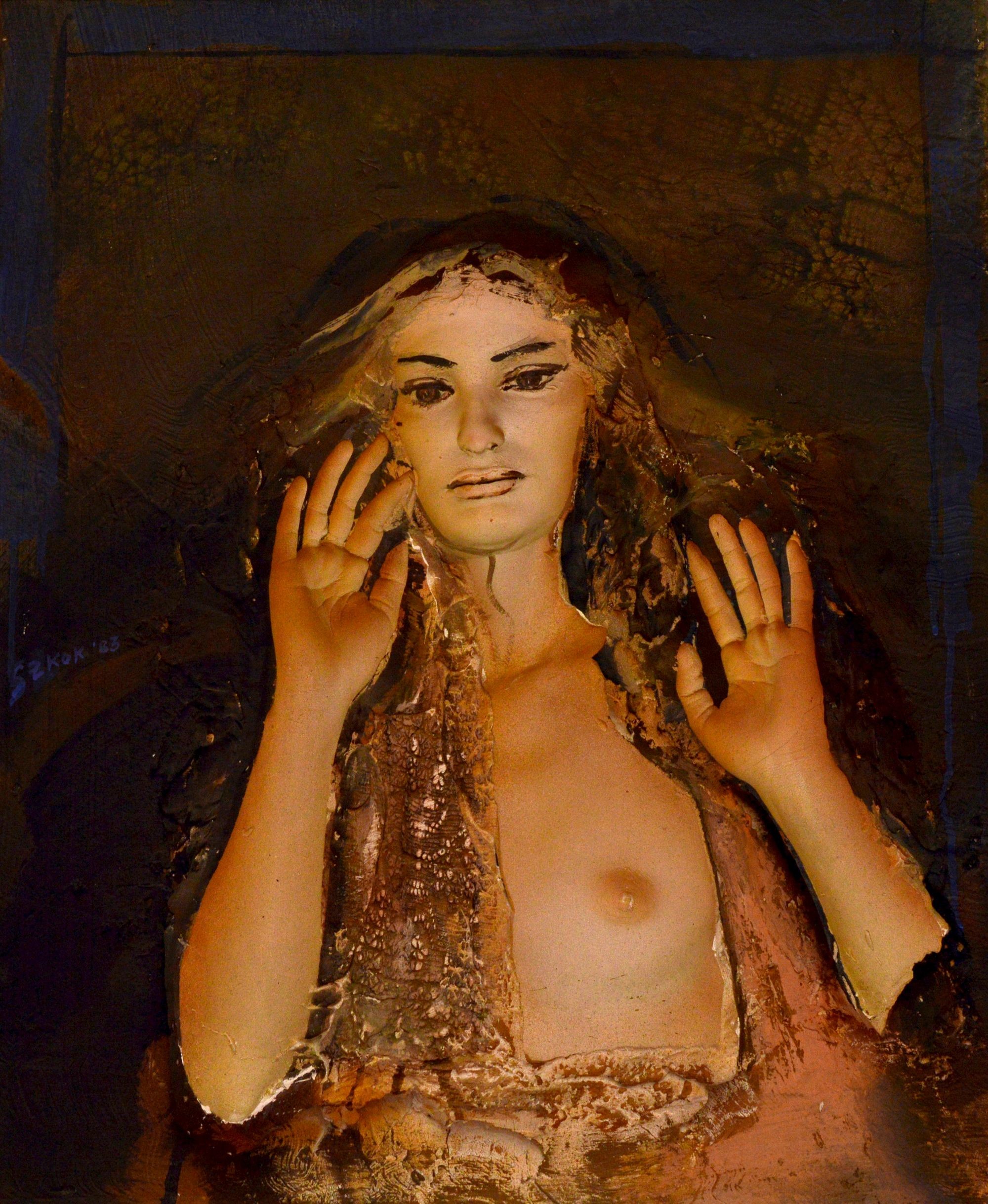 Nő barna háttérrel (Rippl-Rónai Múzeum CC BY-NC-SA)