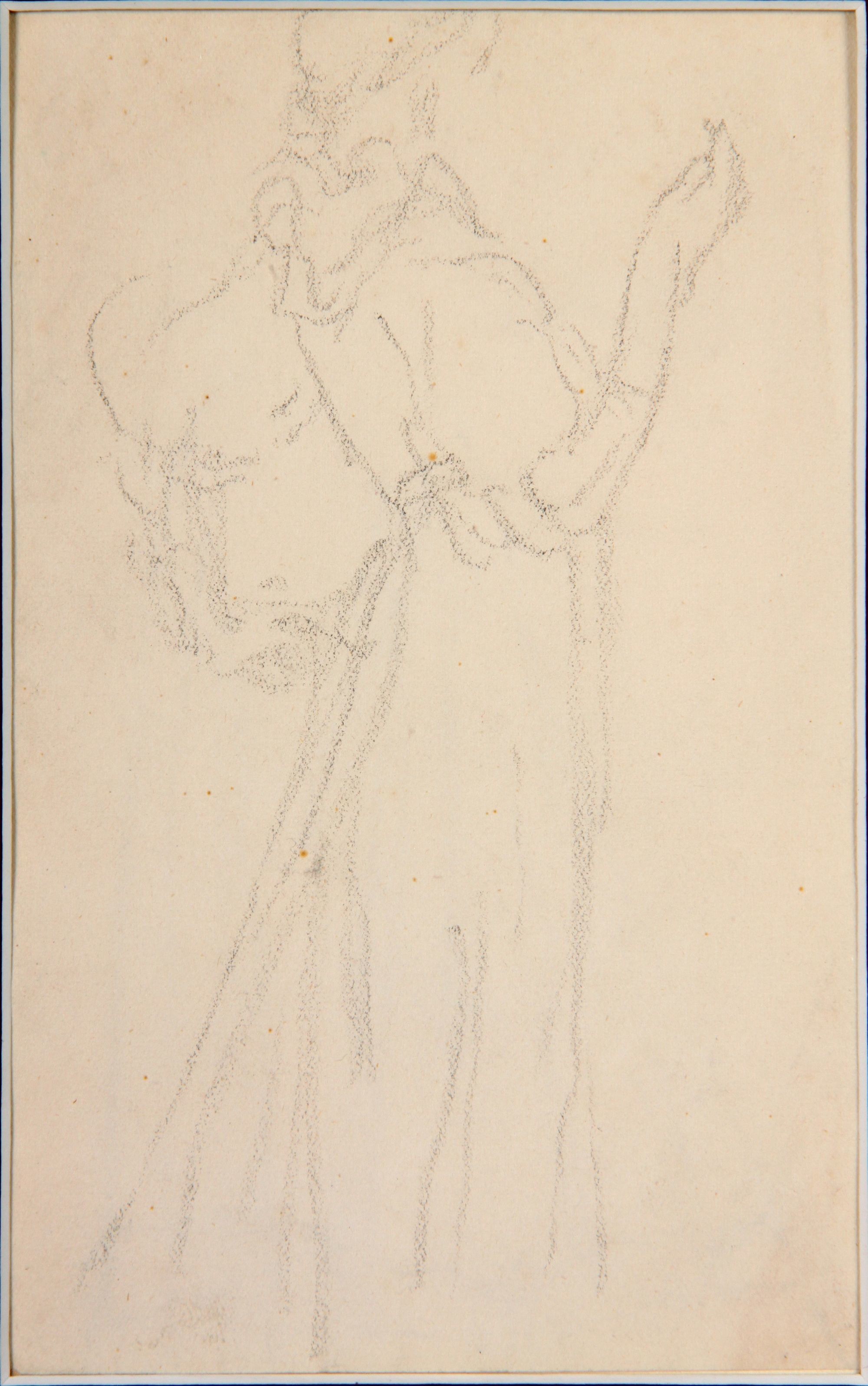 Női alak-vázlat a "Rózsát tartó nő" c. képhez (Rippl-Rónai Múzeum CC BY-NC-ND)