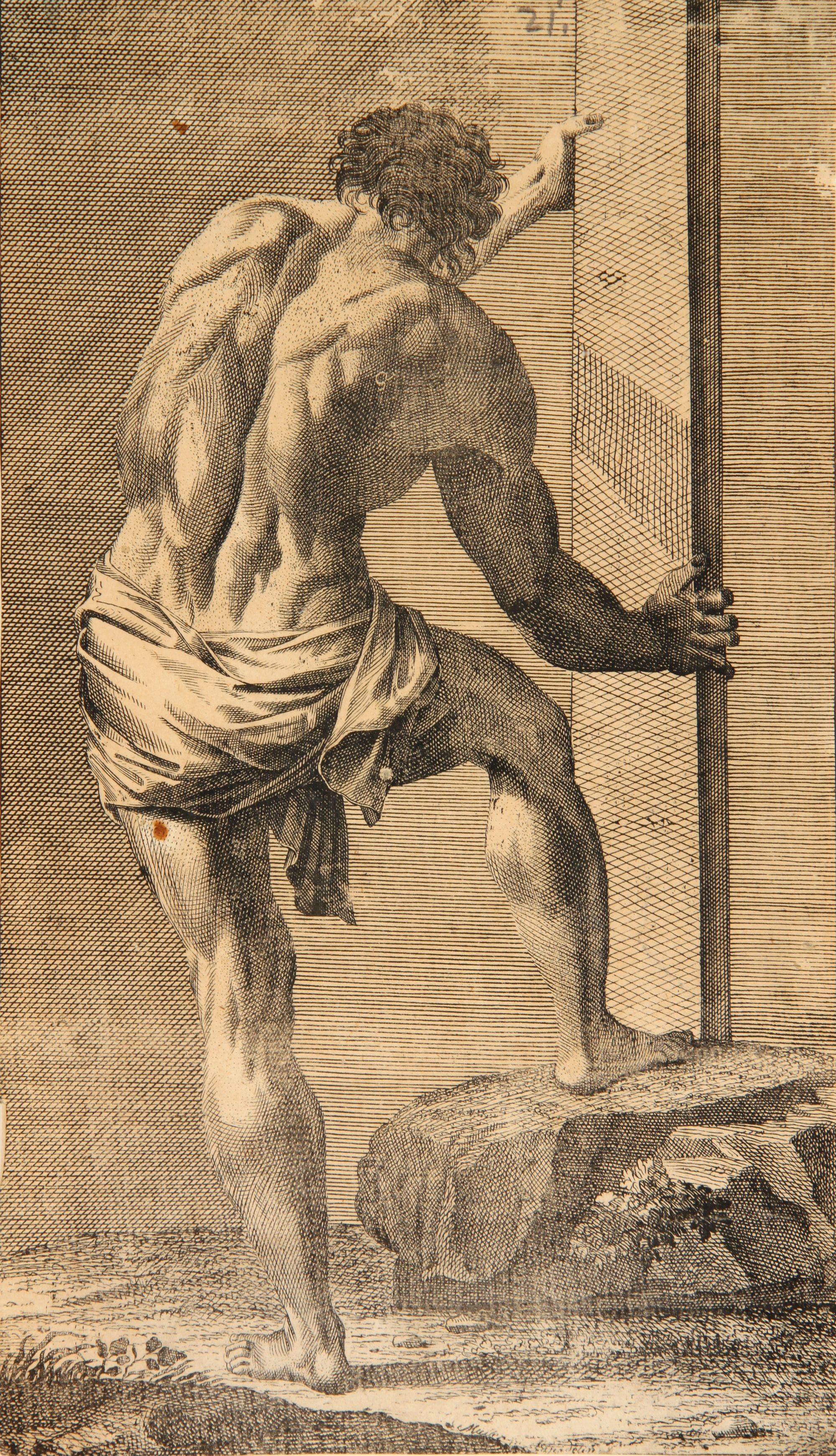 Oszlopot állító férfi (Rippl-Rónai Múzeum CC BY-NC-SA)