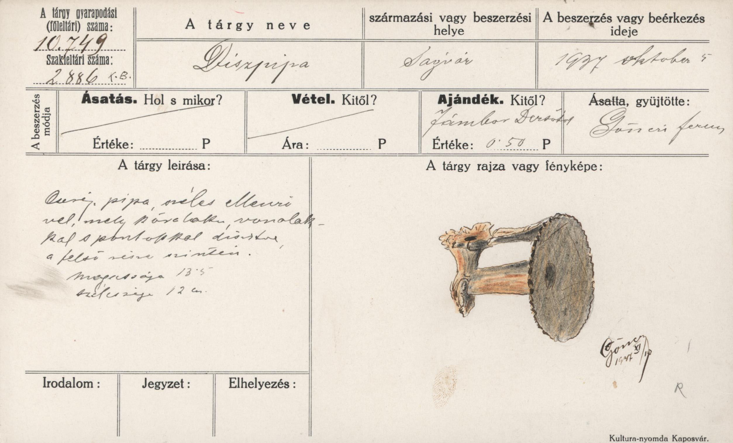 Pipa cserépből (Rippl-Rónai Múzeum CC BY-NC-ND)