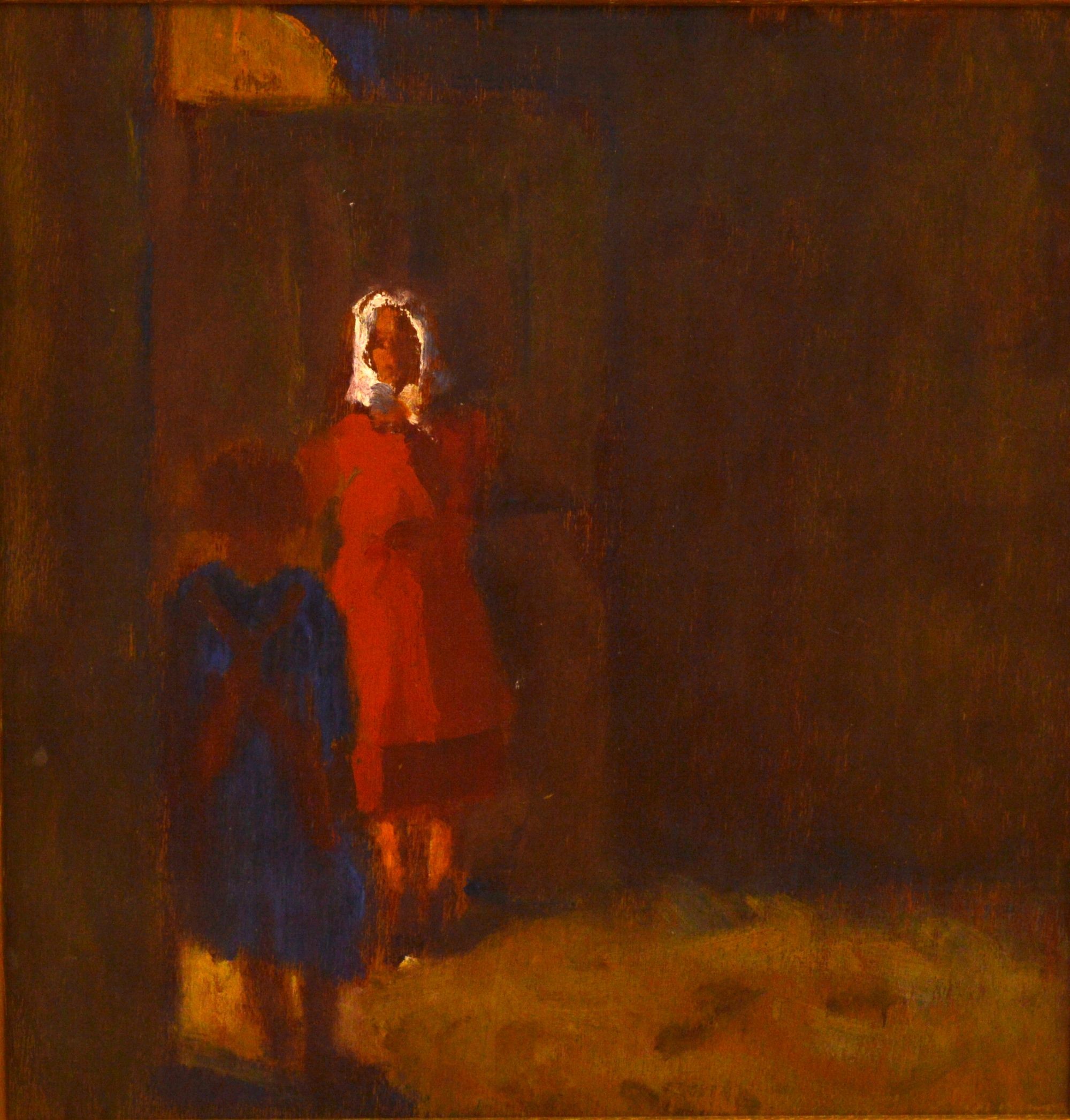Piros és kékruhás lányok az ajtónál (Rippl-Rónai Múzeum CC BY-NC-SA)