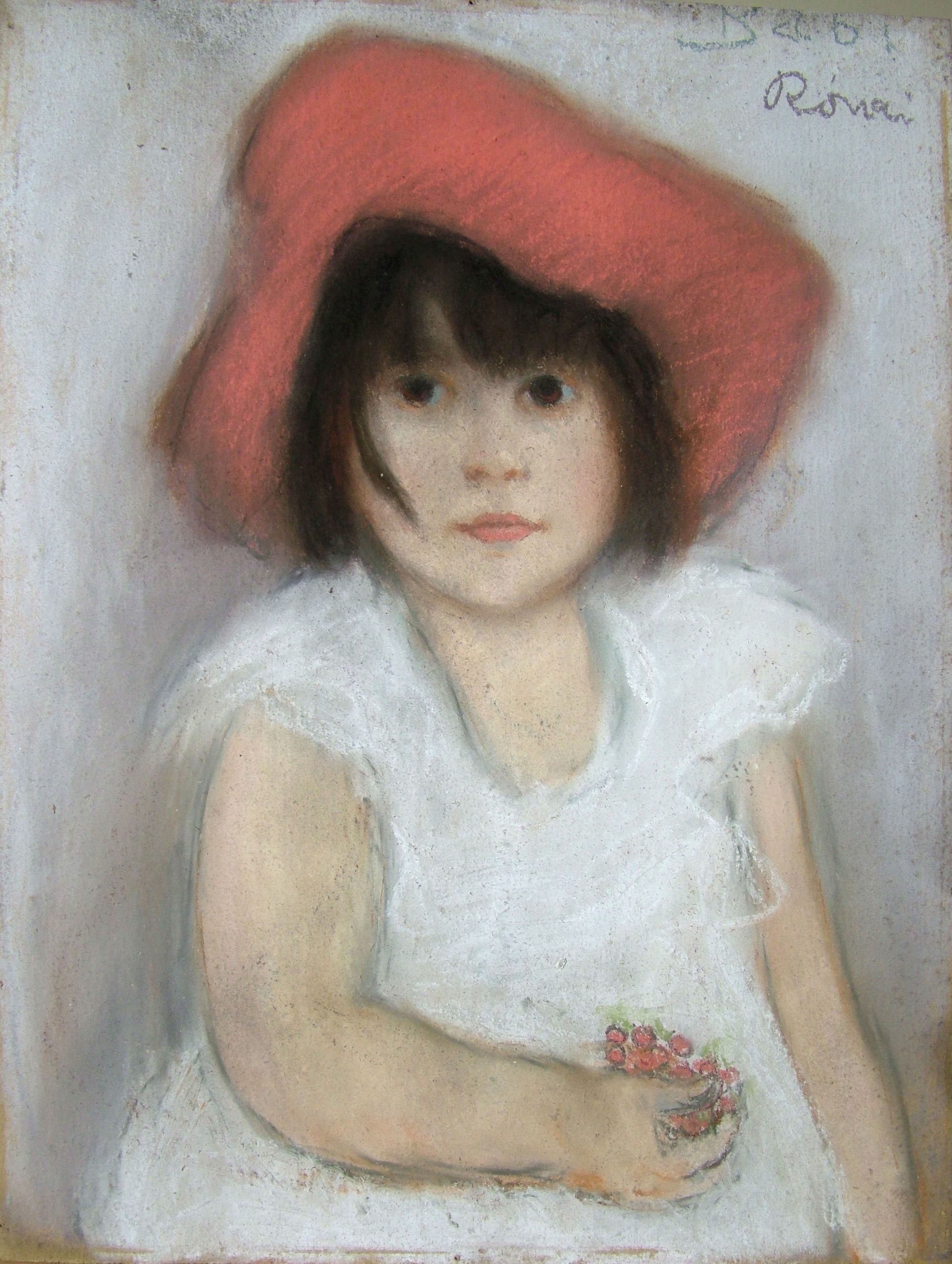 Piros sapkás Babi (Ullmann Doktor kislánya) (Rippl-Rónai Múzeum CC BY-NC-ND)