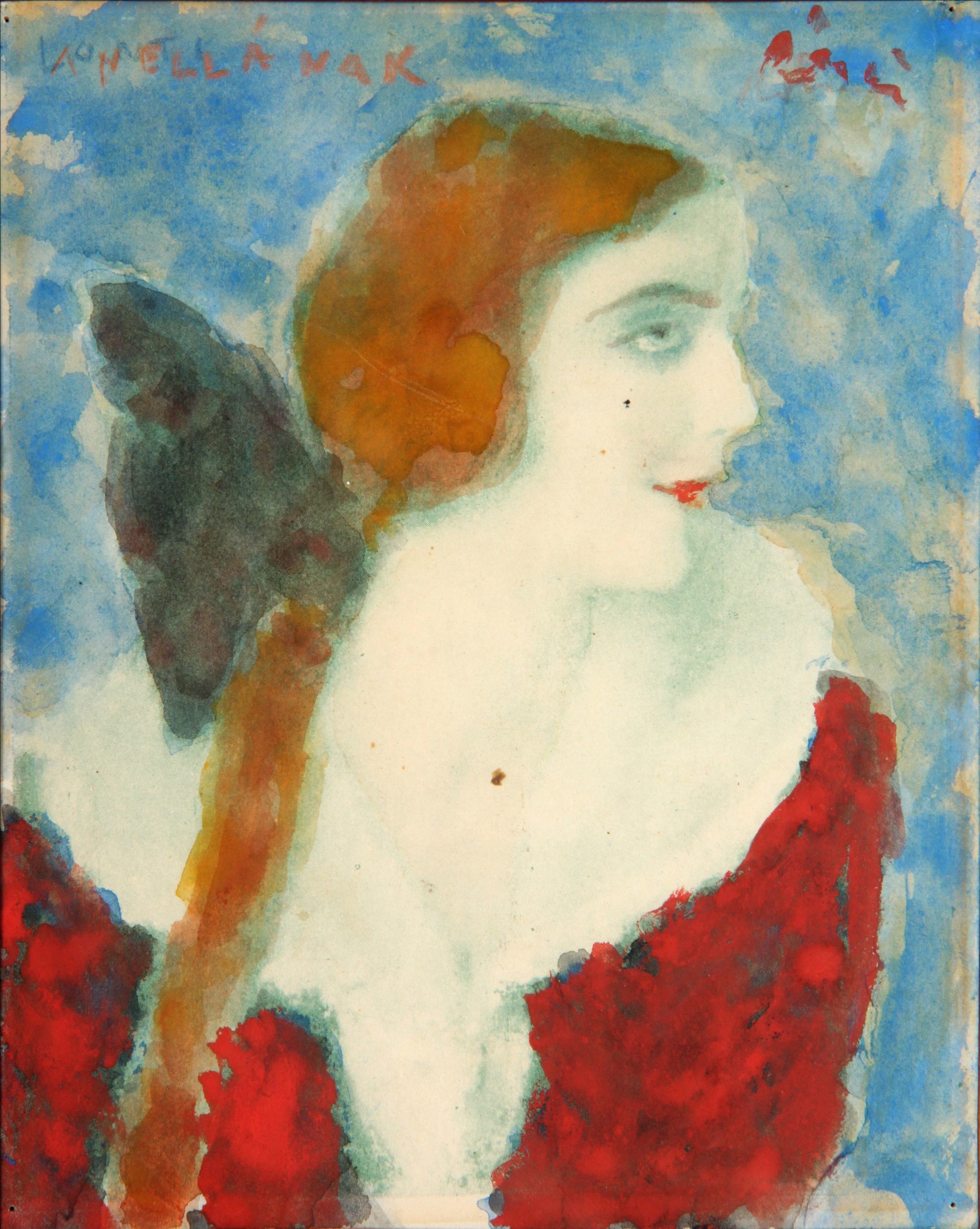 Pirosruhás hölgy (Darvas Lili) (Rippl-Rónai Múzeum CC BY-NC-SA)