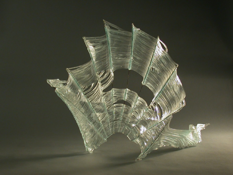 "Pókháló kagyló" üvegplasztika (Rippl-Rónai Múzeum CC BY-NC-ND)