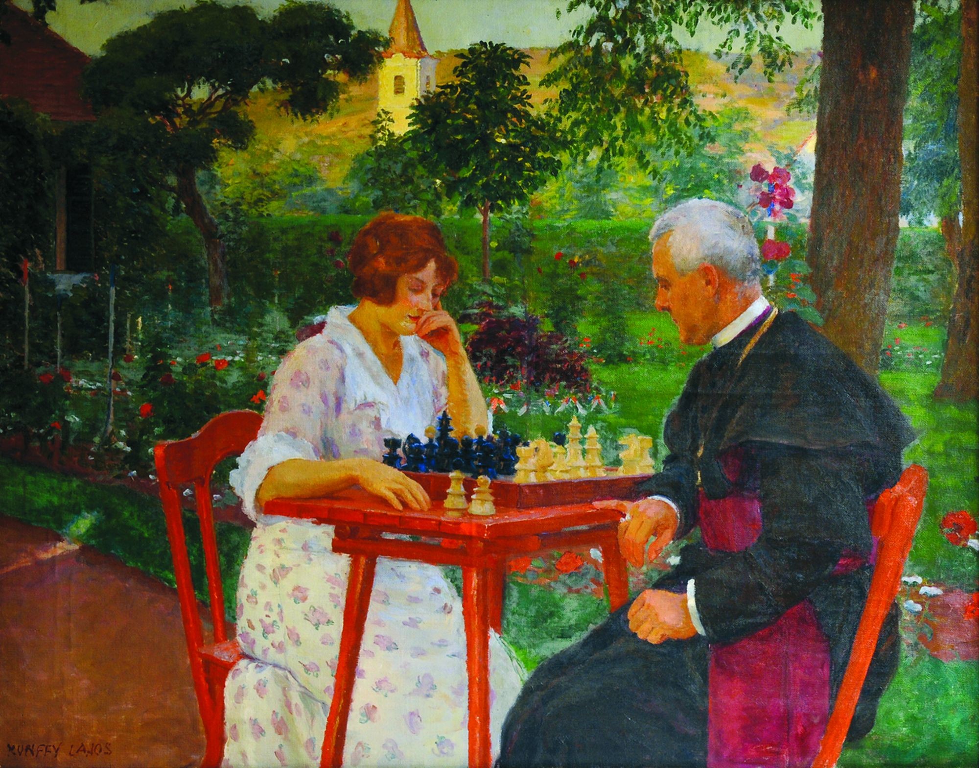 Sakkozók a kertben (Rippl-Rónai Múzeum CC BY-NC-SA)