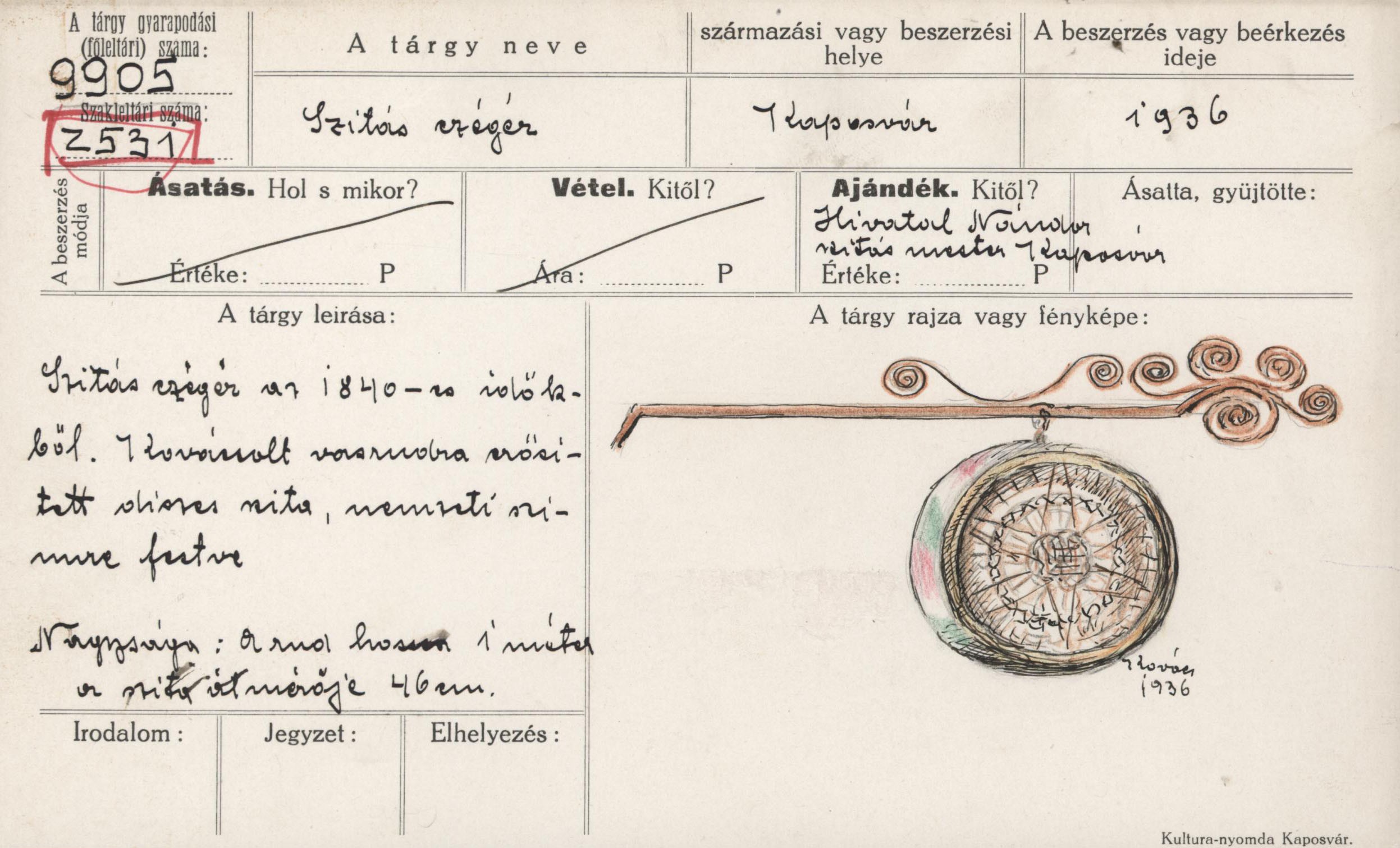 Szitás czégér (Rippl-Rónai Múzeum CC BY-NC-ND)