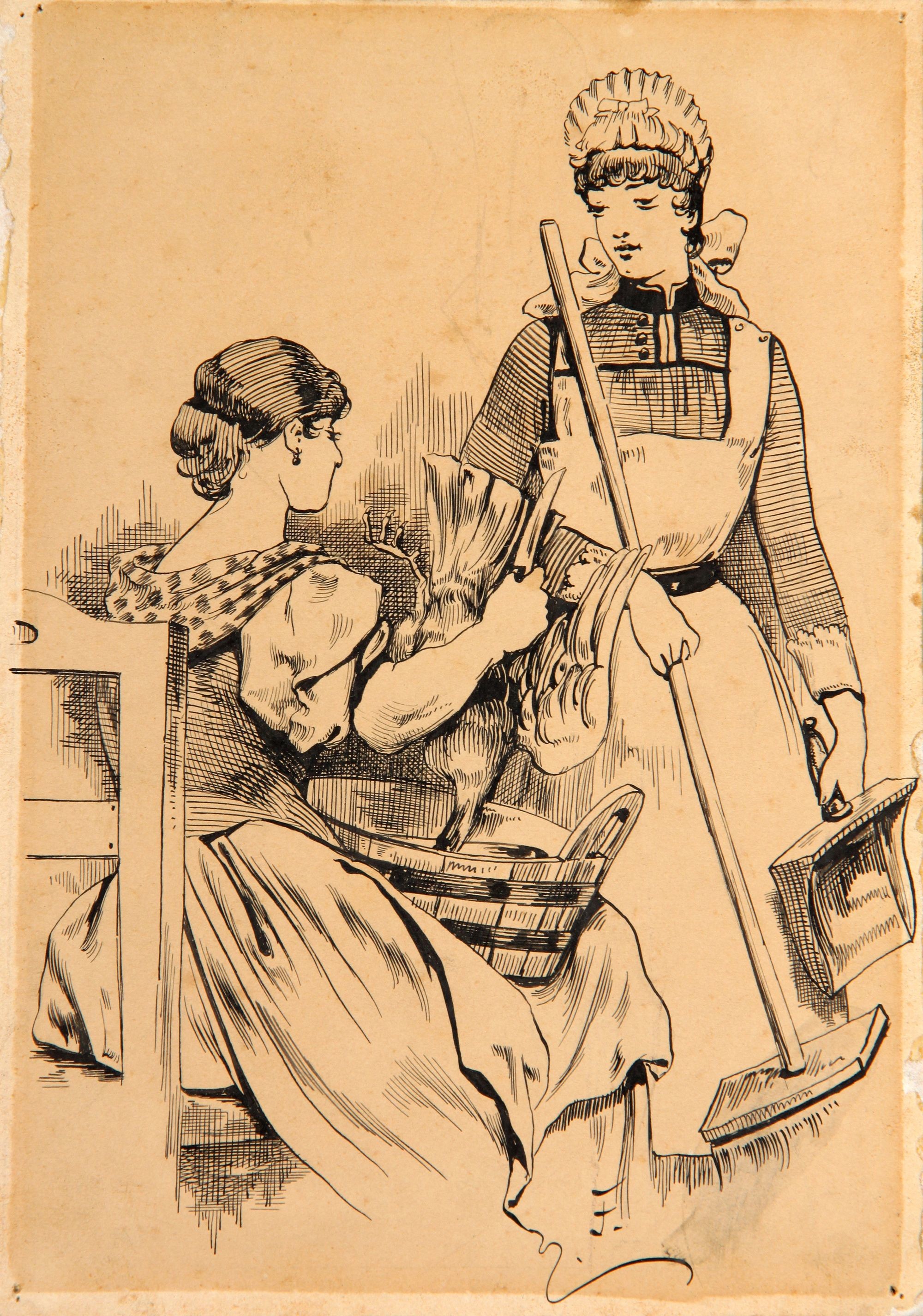 Szobalány és szakácsnő (Rippl-Rónai Múzeum CC BY-NC-SA)