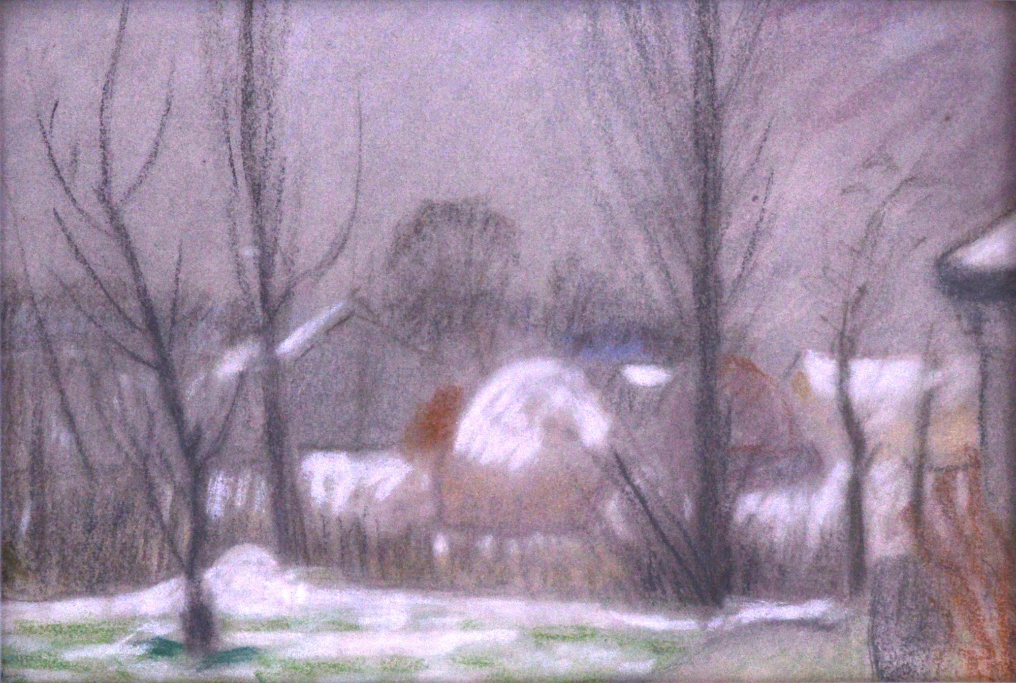 Téli táj Rippl-Rónai kertjéből (Rippl-Rónai Múzeum CC BY-NC-SA)