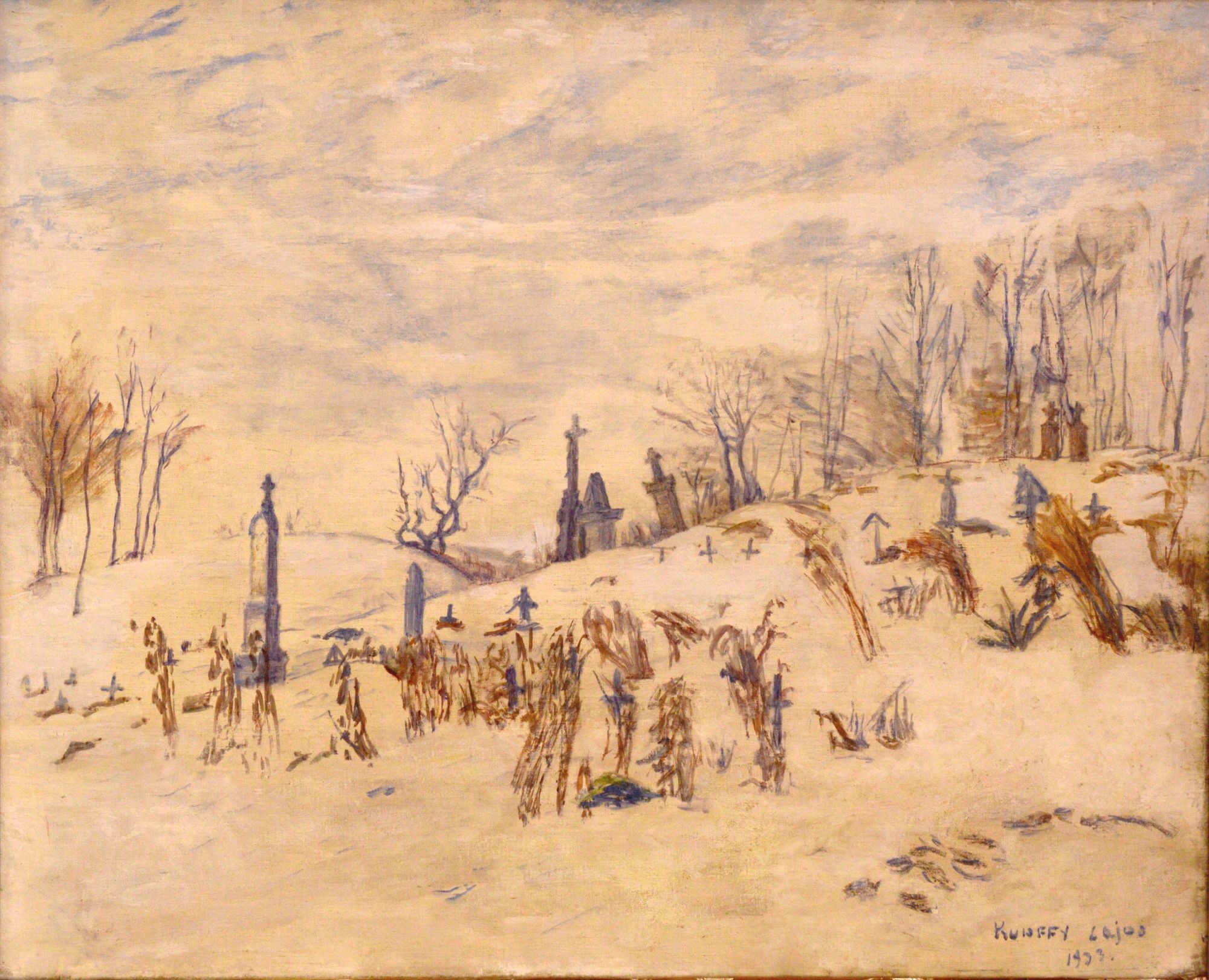 Temető télen (Rippl-Rónai Múzeum CC BY-NC-SA)