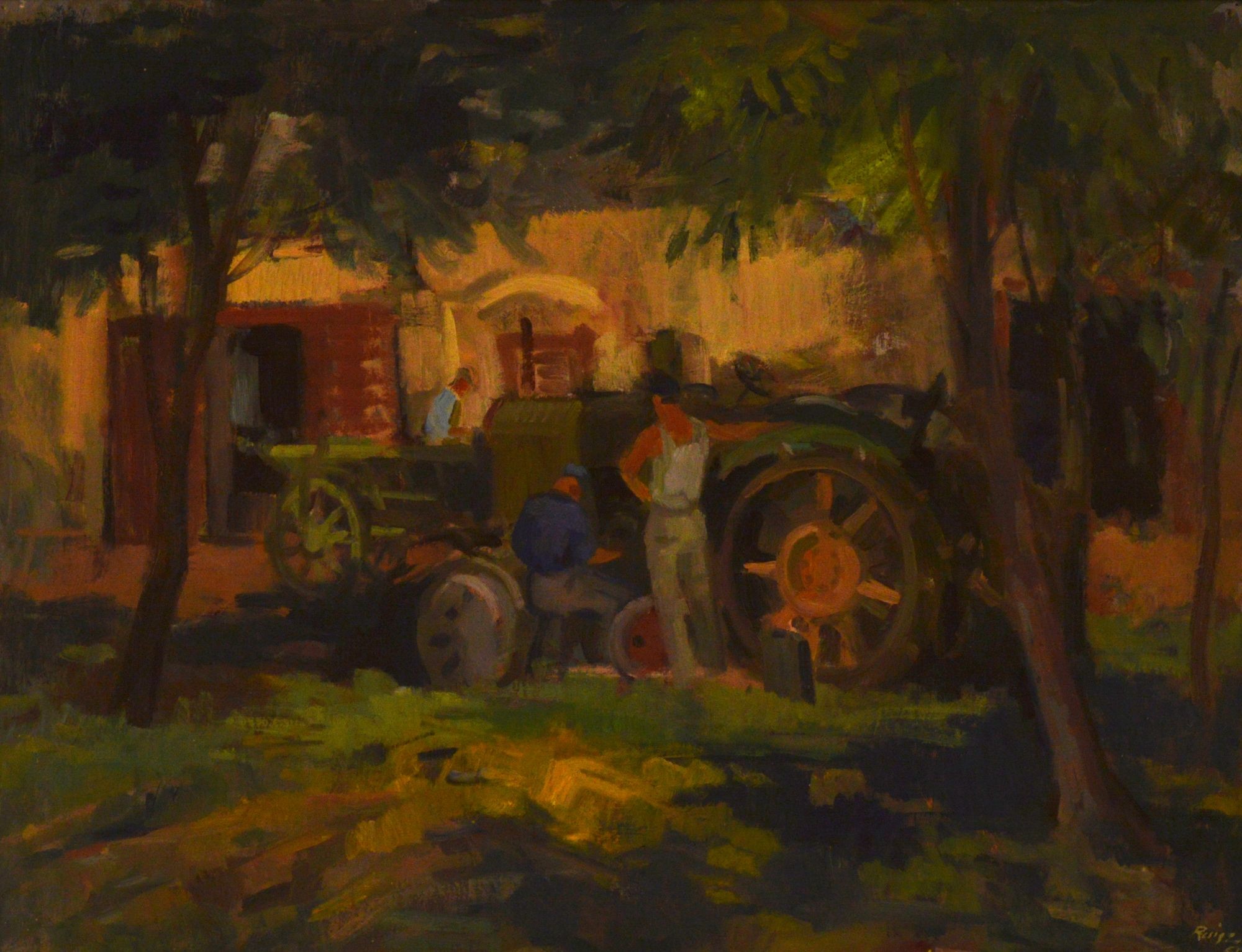 Traktor javítók (Rippl-Rónai Múzeum CC BY-NC-SA)