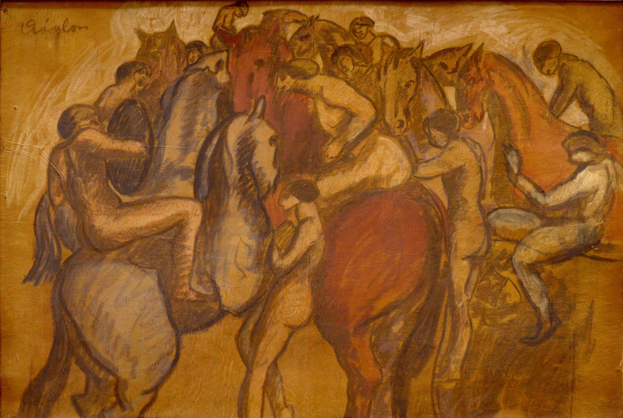 Viaskodó lovasok (Rippl-Rónai Múzeum CC BY-NC-ND)