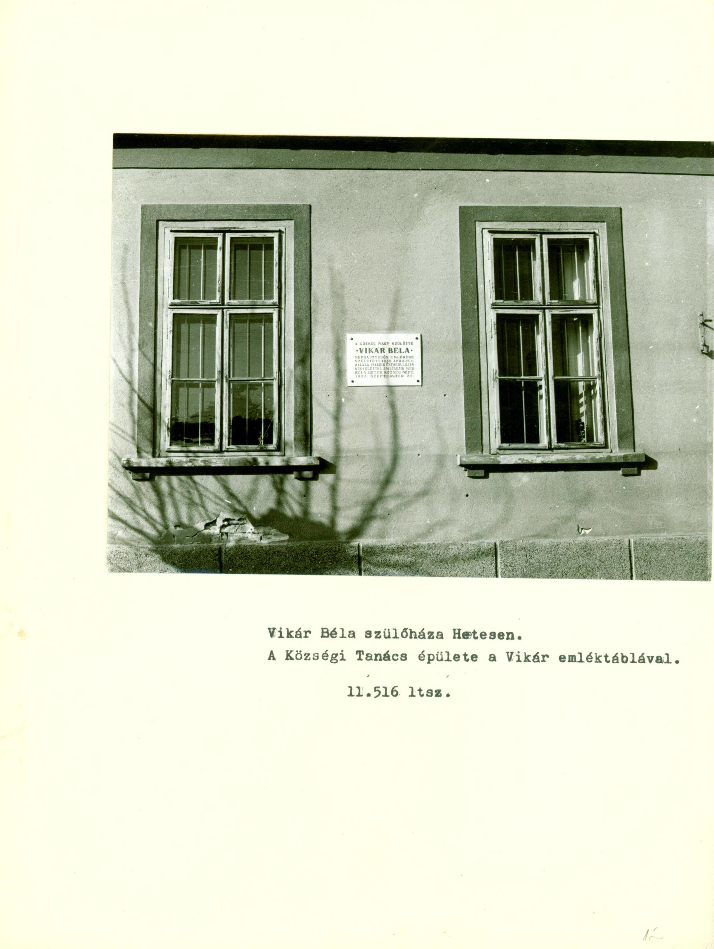 Vikár Béla szülőháza Hetesen (Rippl-Rónai Múzeum CC BY-NC-ND)