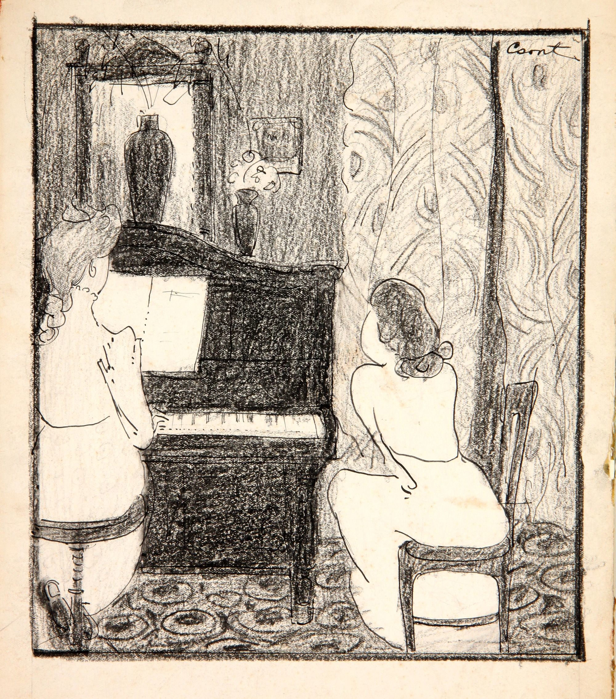 Zongorázó nő (Rippl-Rónai Múzeum CC BY-NC-SA)