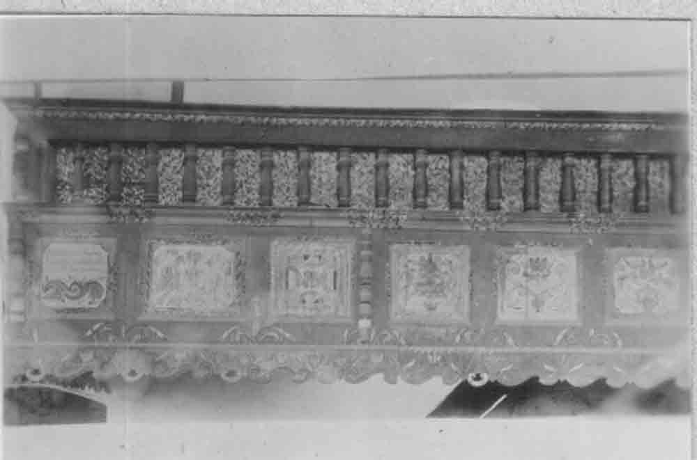 A szennai református templom karzata /1785-ben készült/ restaurálás /1948/ előtt (Rippl-Rónai Múzeum CC BY-NC-ND)