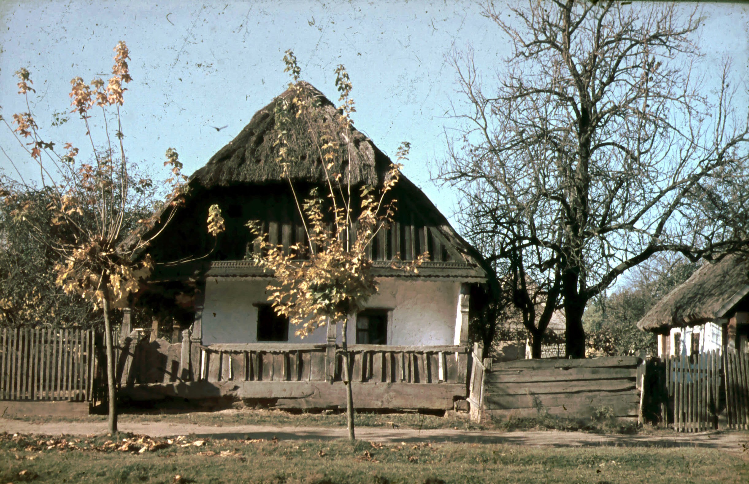 Csökölyi faragott pitarajtójú, pitaroszlopú lakóház (Rippl-Rónai Múzeum CC BY-NC-ND)