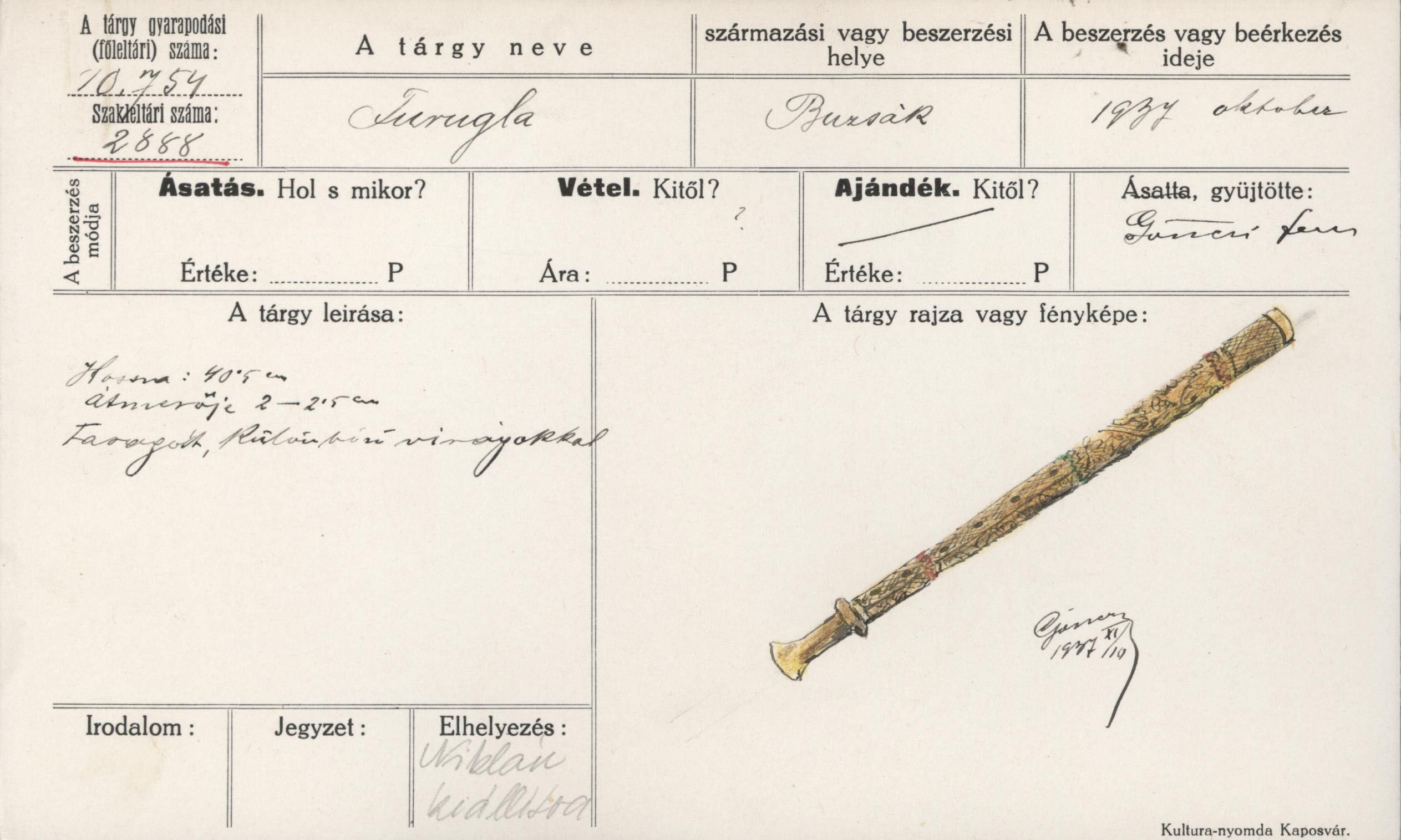 "furugla" faragott (Rippl-Rónai Múzeum CC BY-NC-ND)
