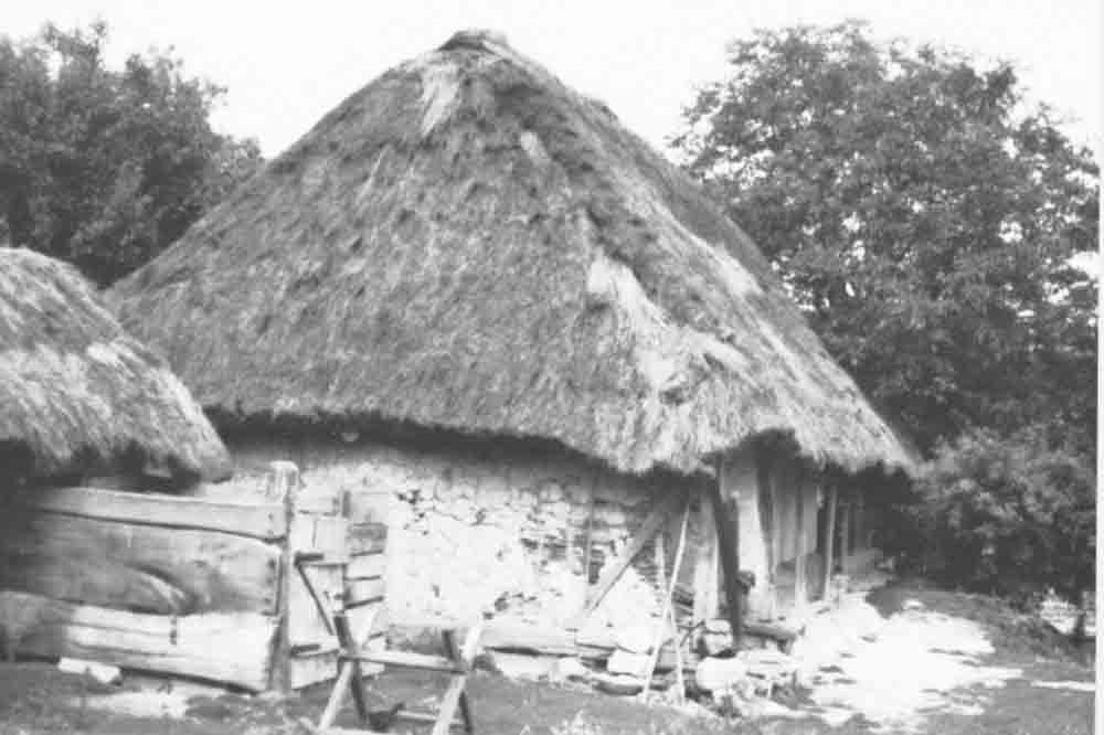 Lakóház két udvari homlokzata, mellette zsuppos, keményfa pallókból levő hidas (Rippl-Rónai Múzeum CC BY-NC-ND)