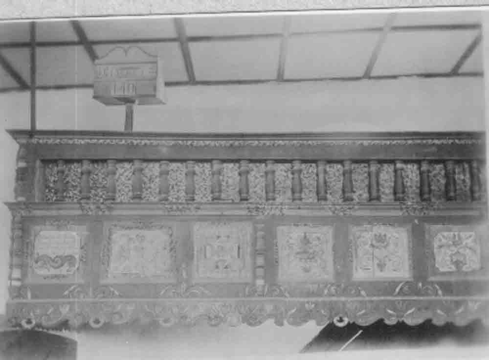 Szennai református templom belseje a restaurálás /1948/ előtt, karzat /1785/ (Rippl-Rónai Múzeum CC BY-NC-ND)