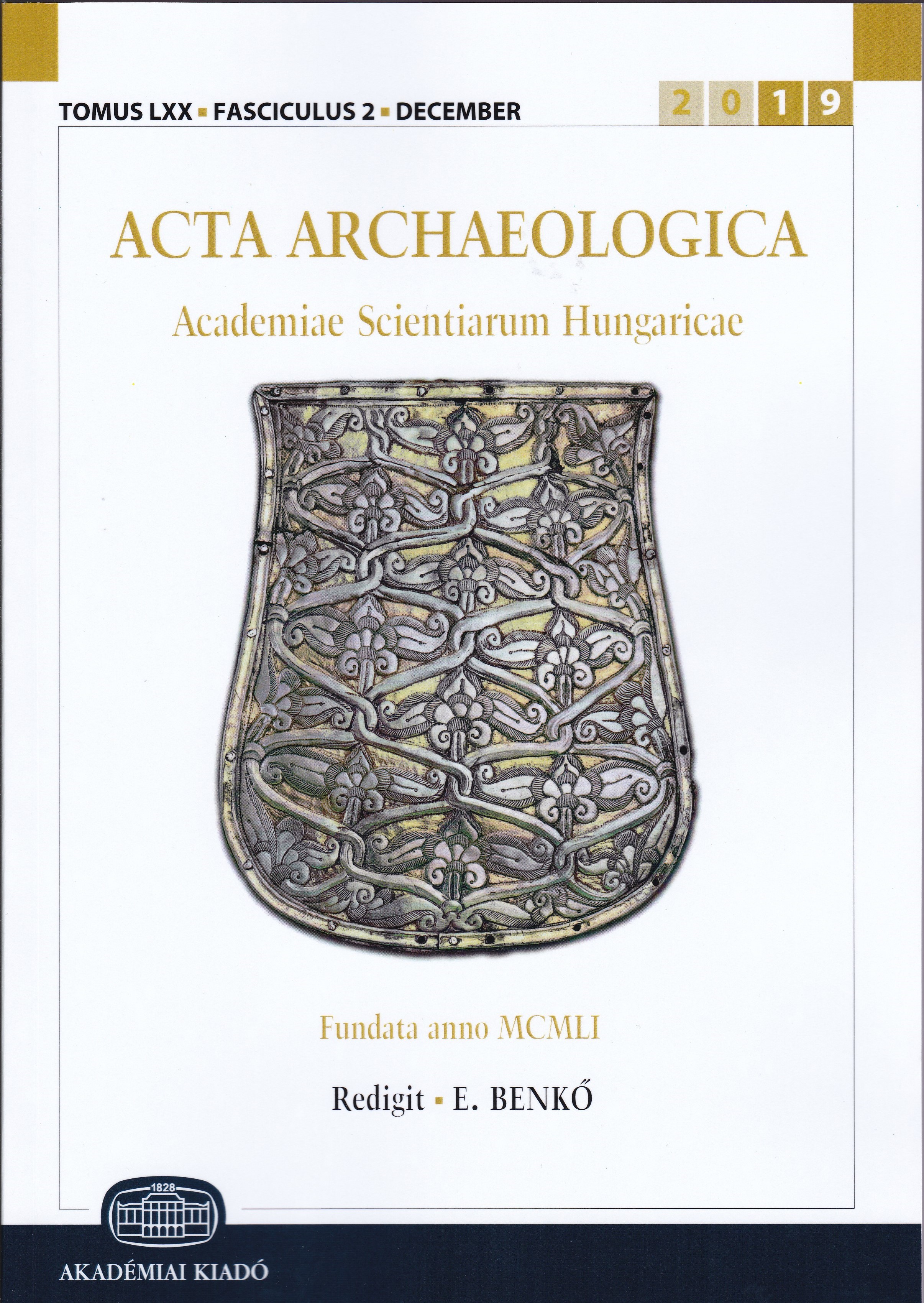 Acta Archaeologica Academiae Scientiarum Hungaricae 2019/70. évf. 2. szám (Rippl-Rónai Múzeum CC BY-NC-ND)