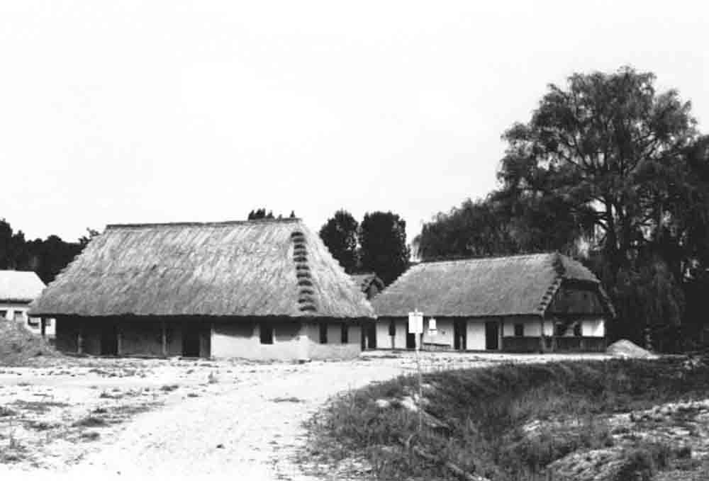 A két első telek délnyugati látképe két lakóházzal (Rippl-Rónai Múzeum CC BY-NC-ND)