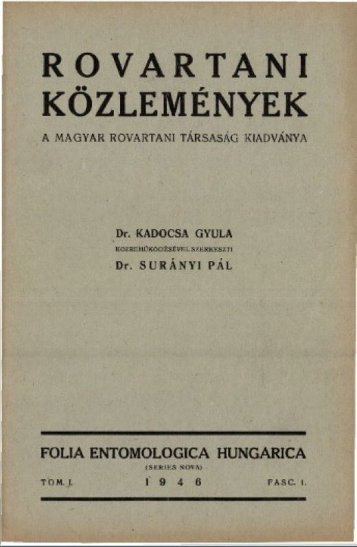 Rovartani Közlemények 1946-1948/35-36. Folia Entomologica Hungarica (Rippl-Rónai Múzeum CC BY-NC-ND)