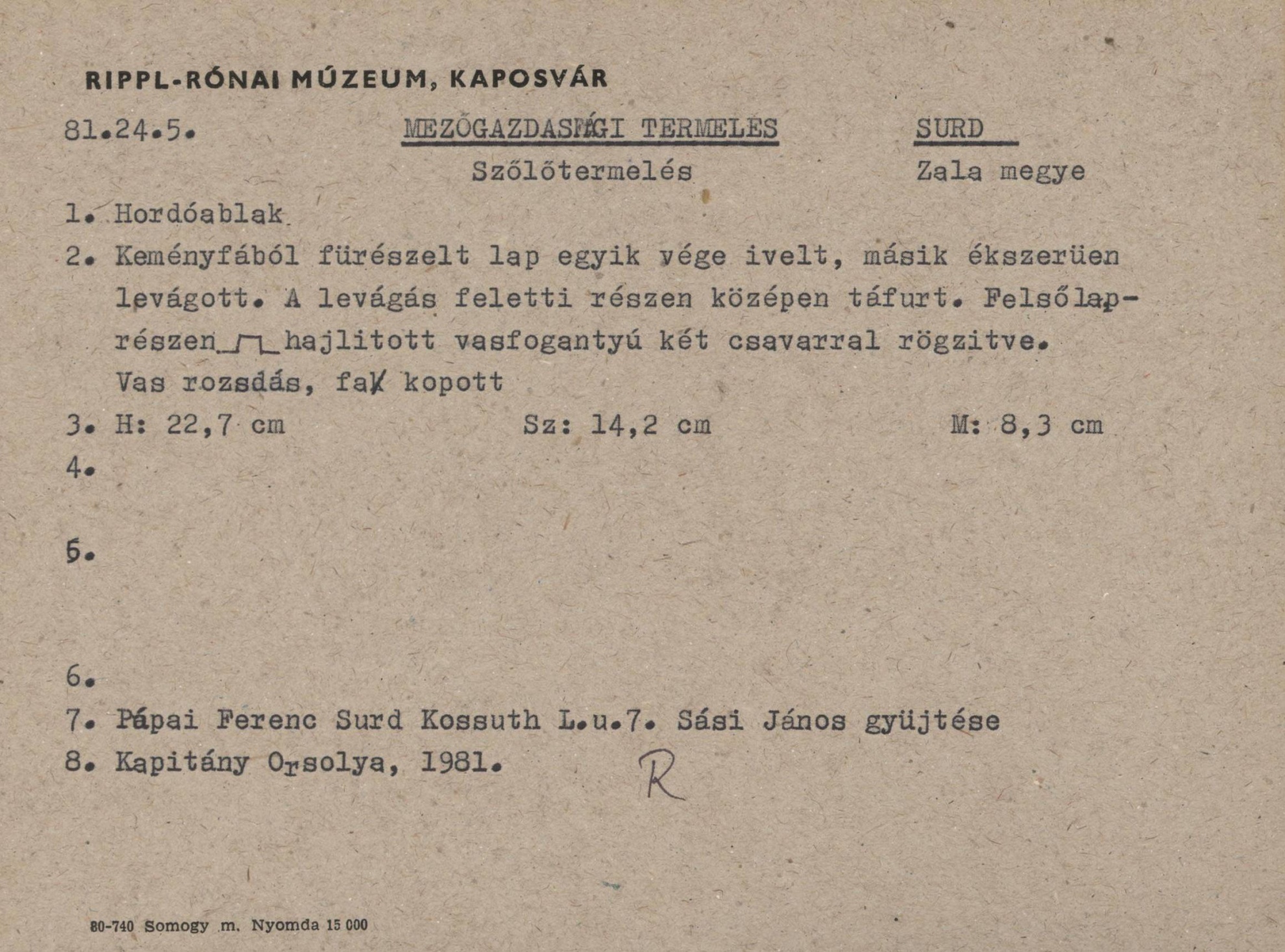 Hordóablak (Rippl-Rónai Múzeum CC BY-NC-SA)