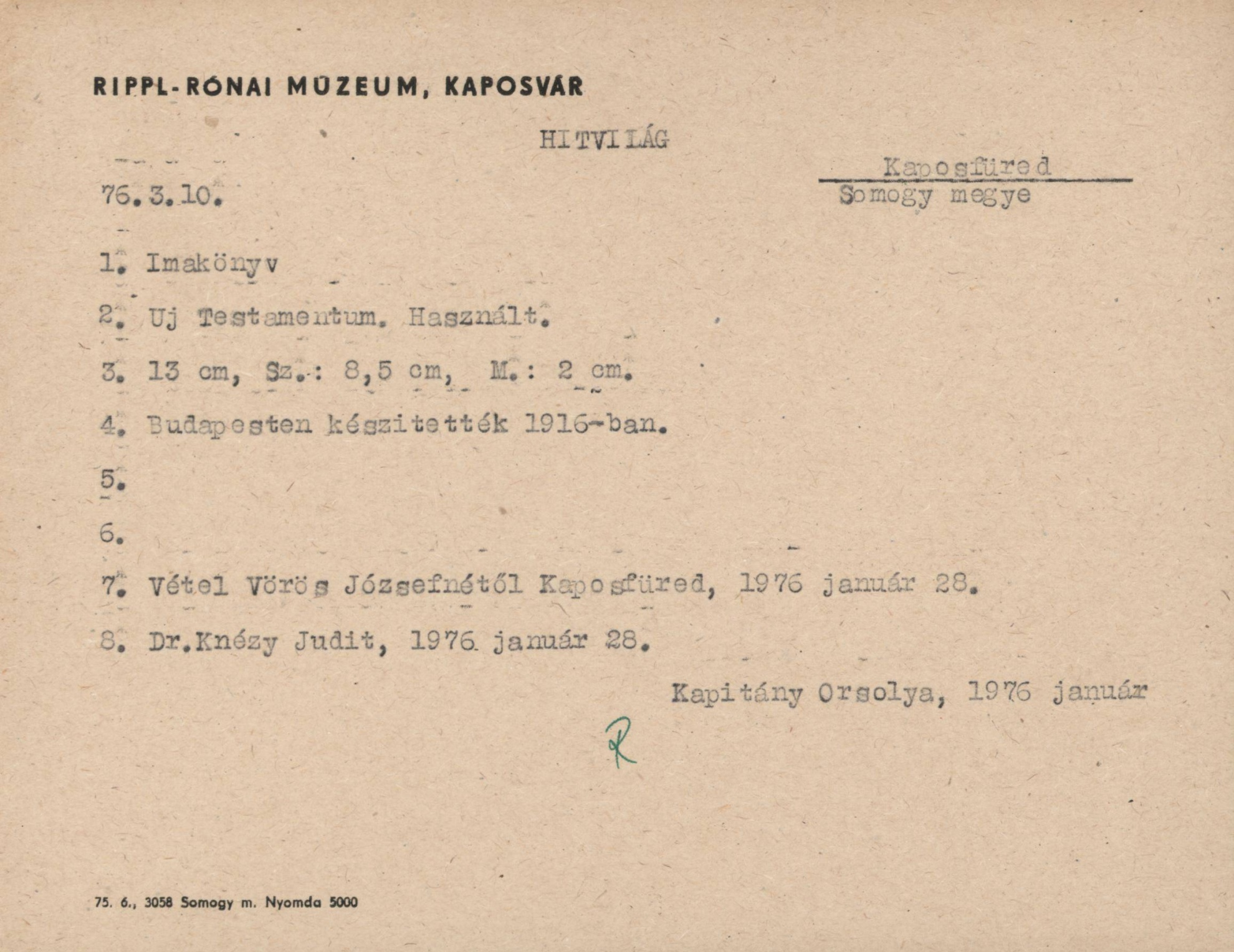 Imakönyv (Rippl-Rónai Múzeum CC BY-NC-SA)