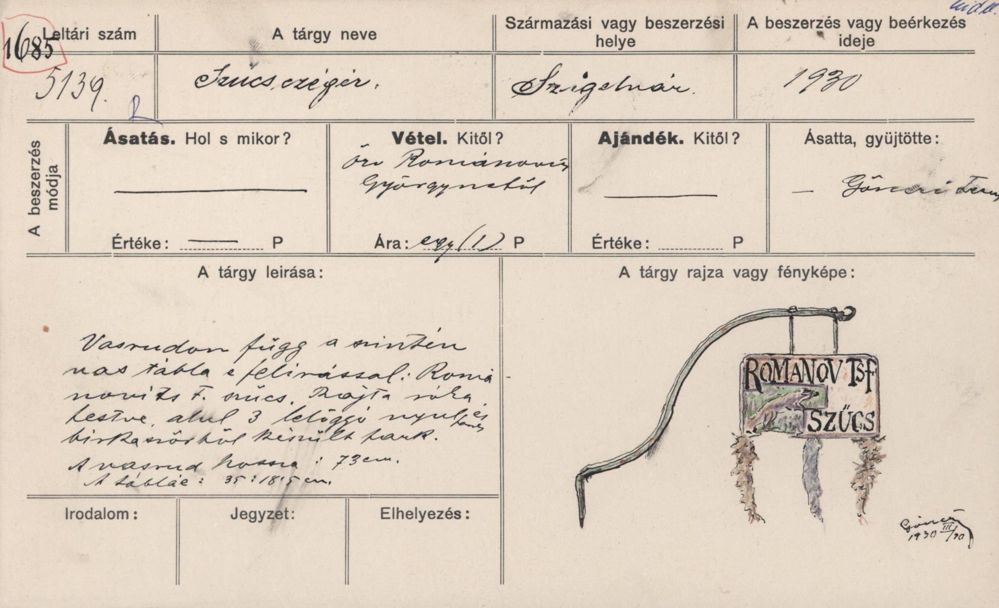 Szűcs czégér (Rippl-Rónai Múzeum CC BY-NC-SA)